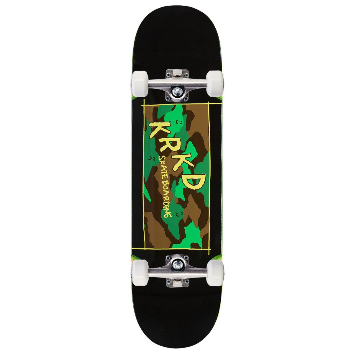 Krooked Kamo Wheel Wells Skateboard Complete - Black - 8.25