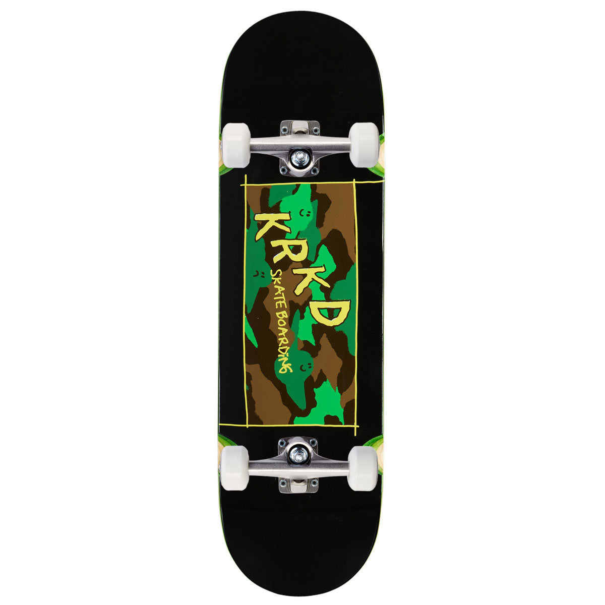 Krooked Kamo Wheel Wells Skateboard Complete - Black - 9.00