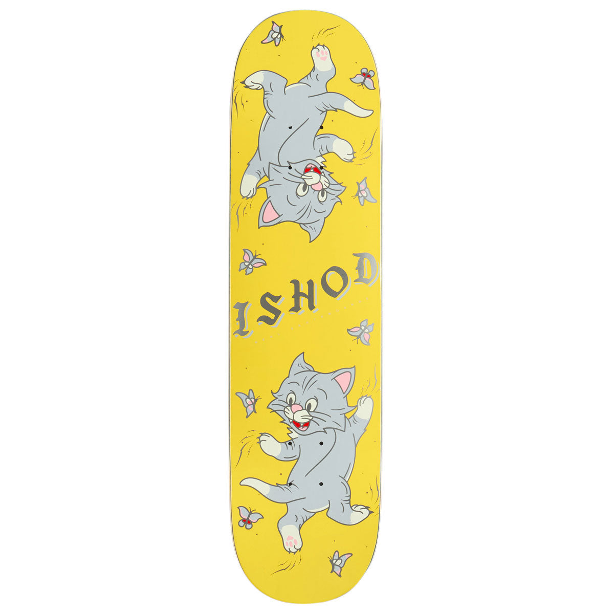 Real Ishod Kitten Scratch Twin Tail Skateboard Deck - Yellow - 8.00