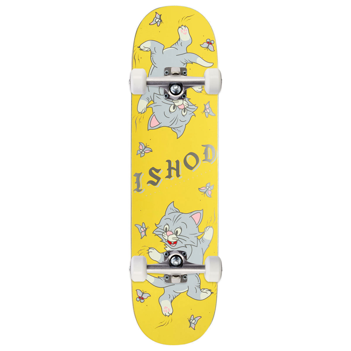 Real Ishod Kitten Scratch Twin Tail Skateboard Complete - Yellow - 8.00