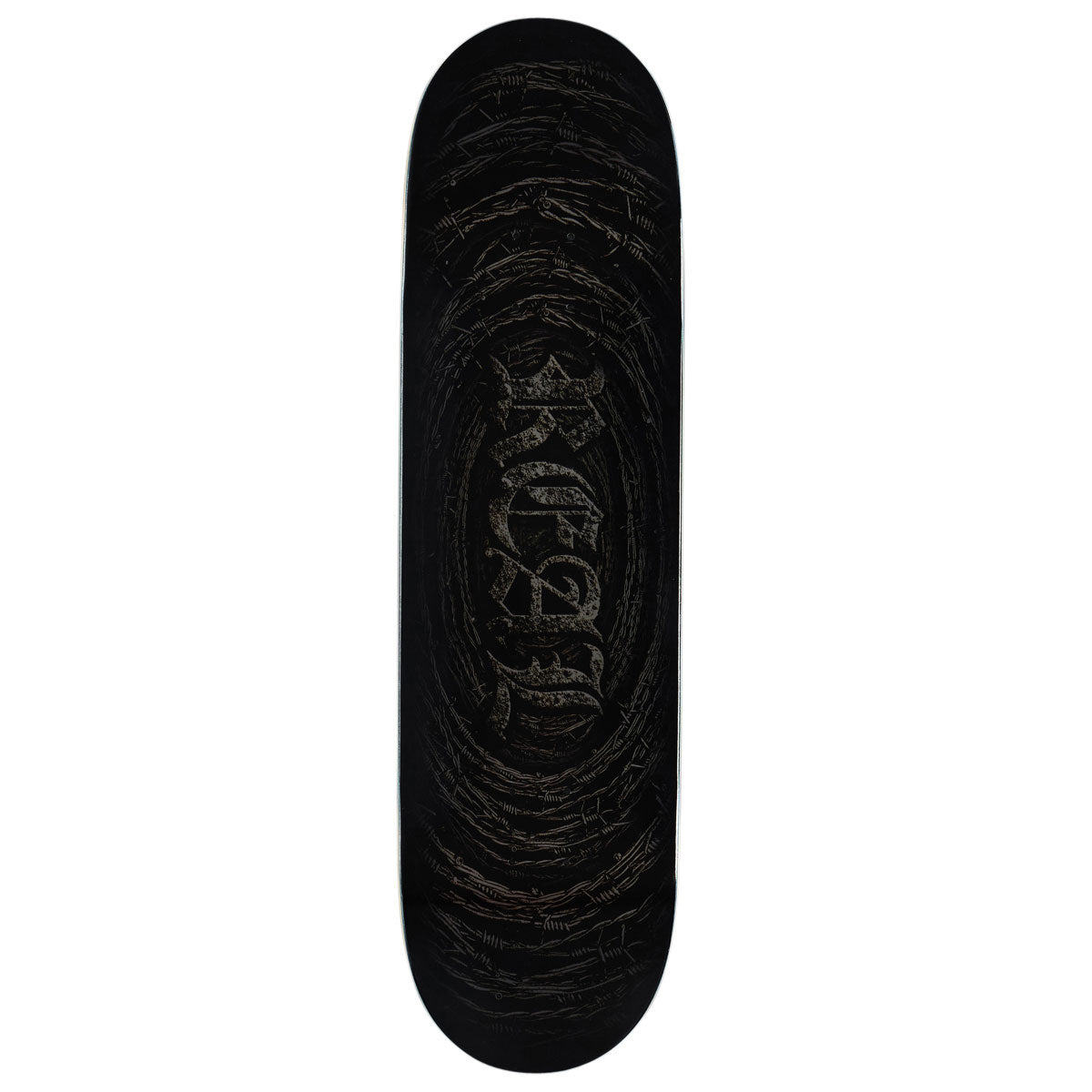 Real Team Barbed Wire Foil Oval Skateboard Deck - Black - 8.50