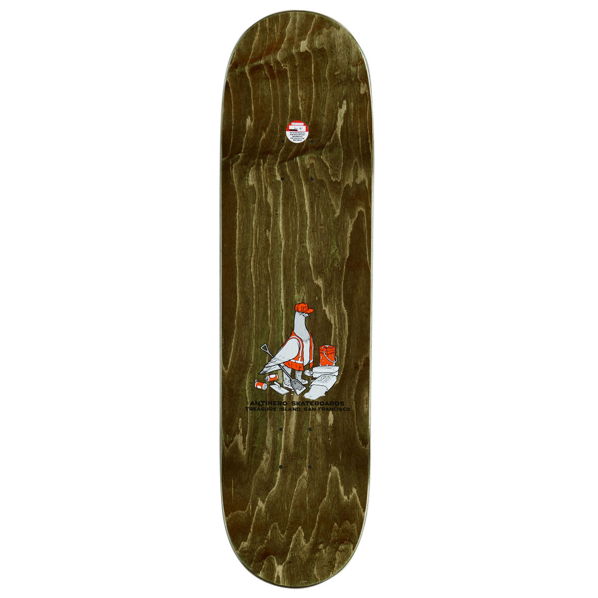 Anti-Hero Treasure Island Eagle Skateboard Deck - Grey - 8.50