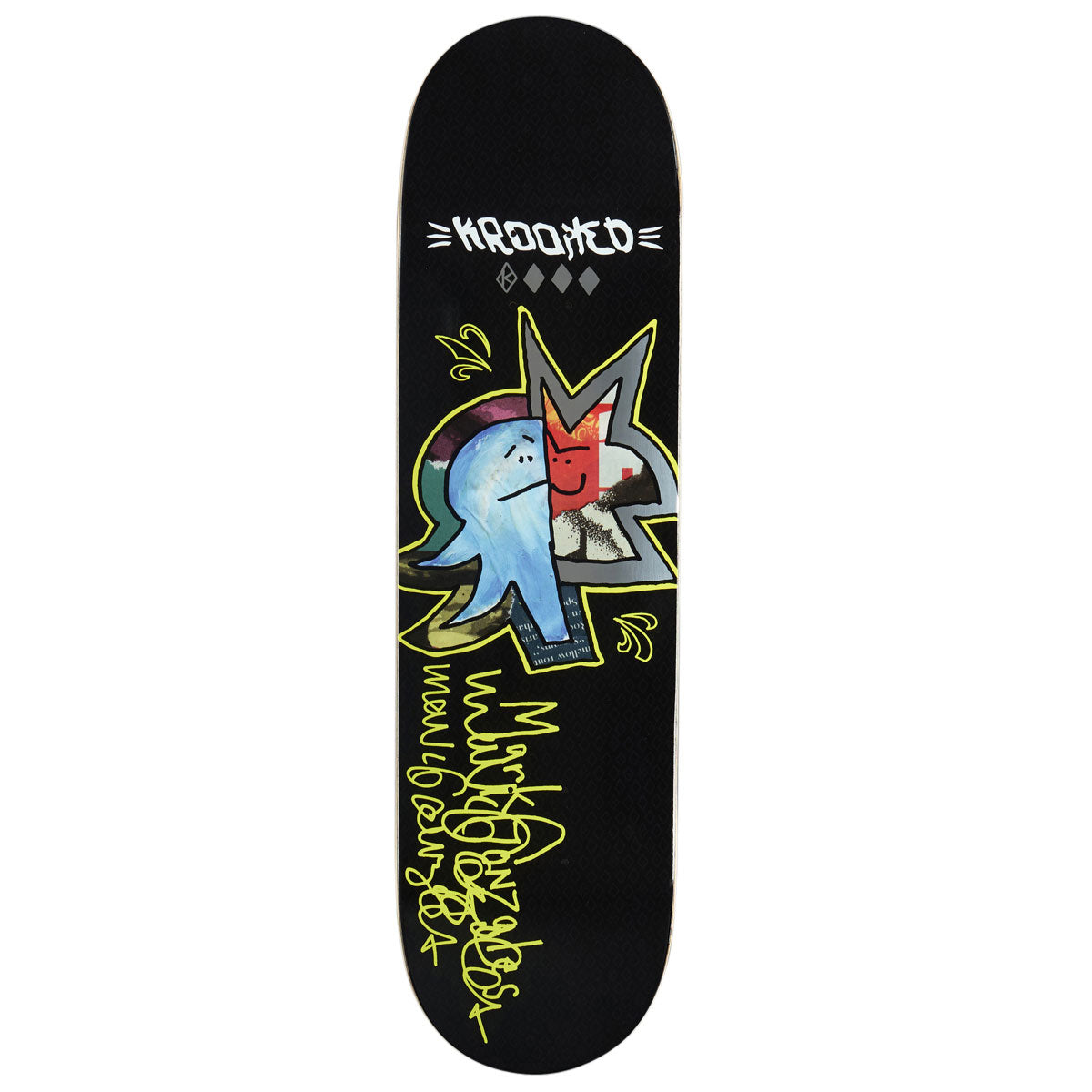 Krooked Gonz Sig Skateboard Deck - Black - 8.50