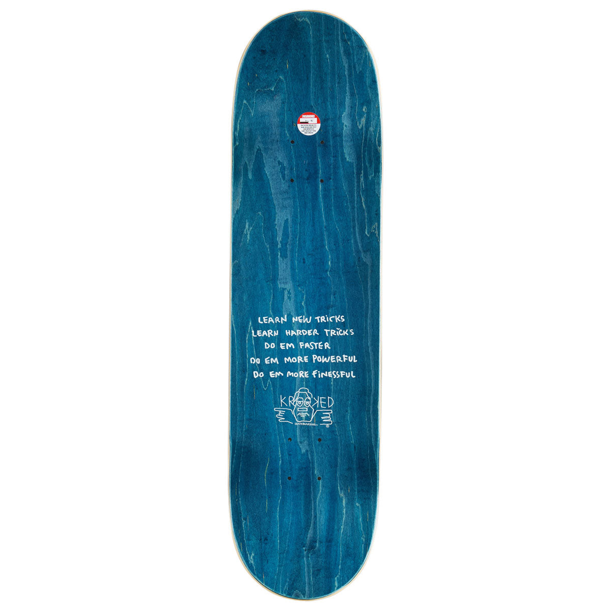 Krooked Una Swimmer Wheel Wells Skateboard Deck - Blue - 8.28