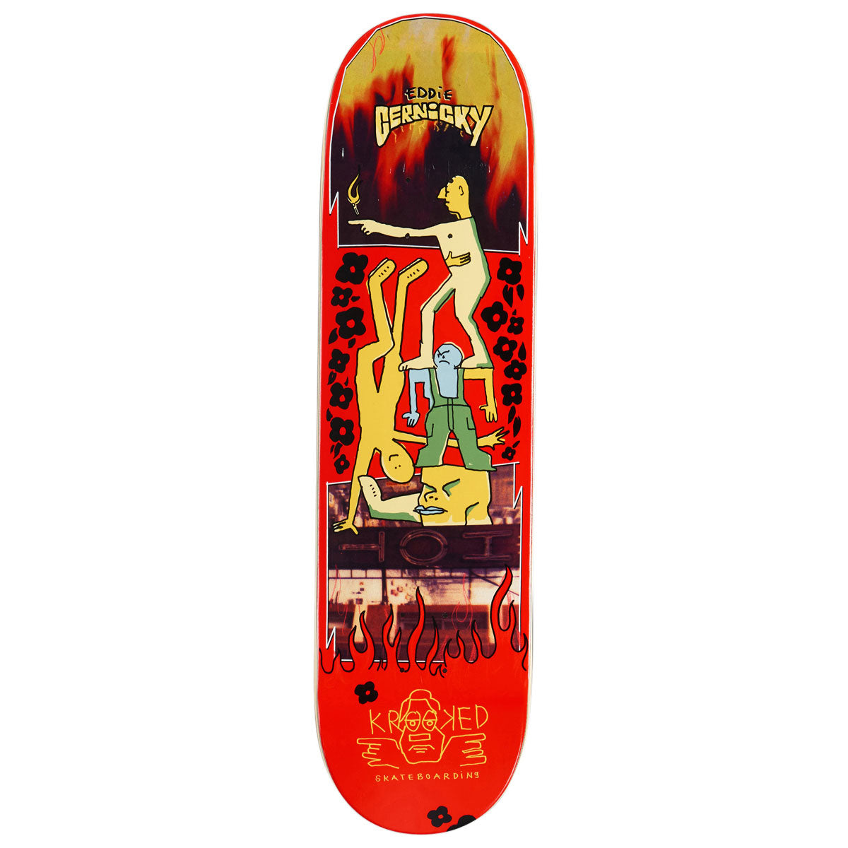 Krooked Cernicky Hot Skateboard Deck - Red - 8.25