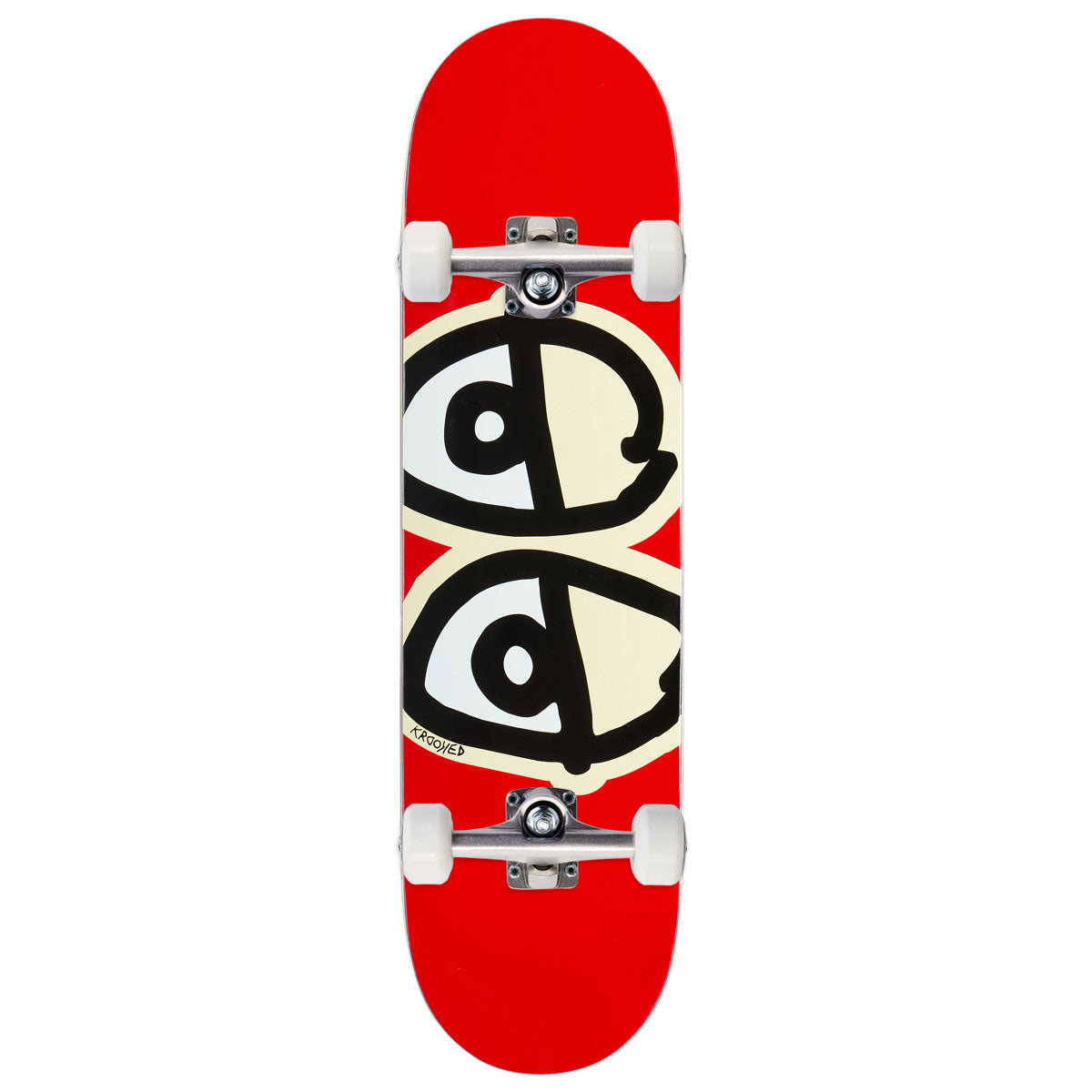 Krooked Team Eyes Skateboard Complete - Red - 8.38