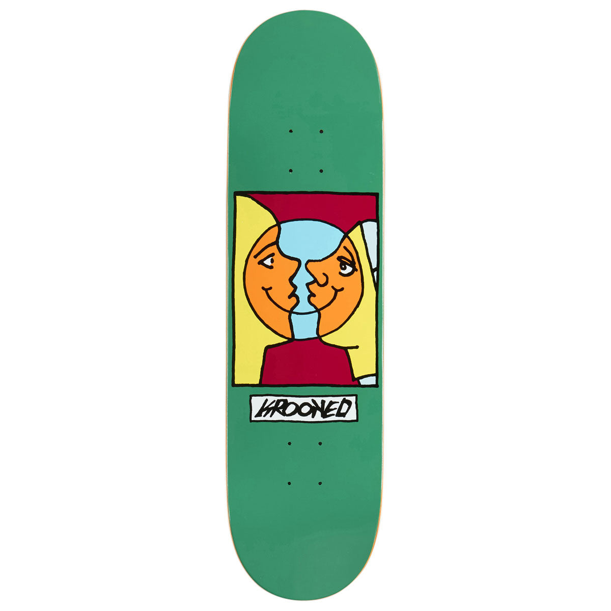 Krooked Easy Rider Moonsmile Skateboard Deck - Green - 8.38