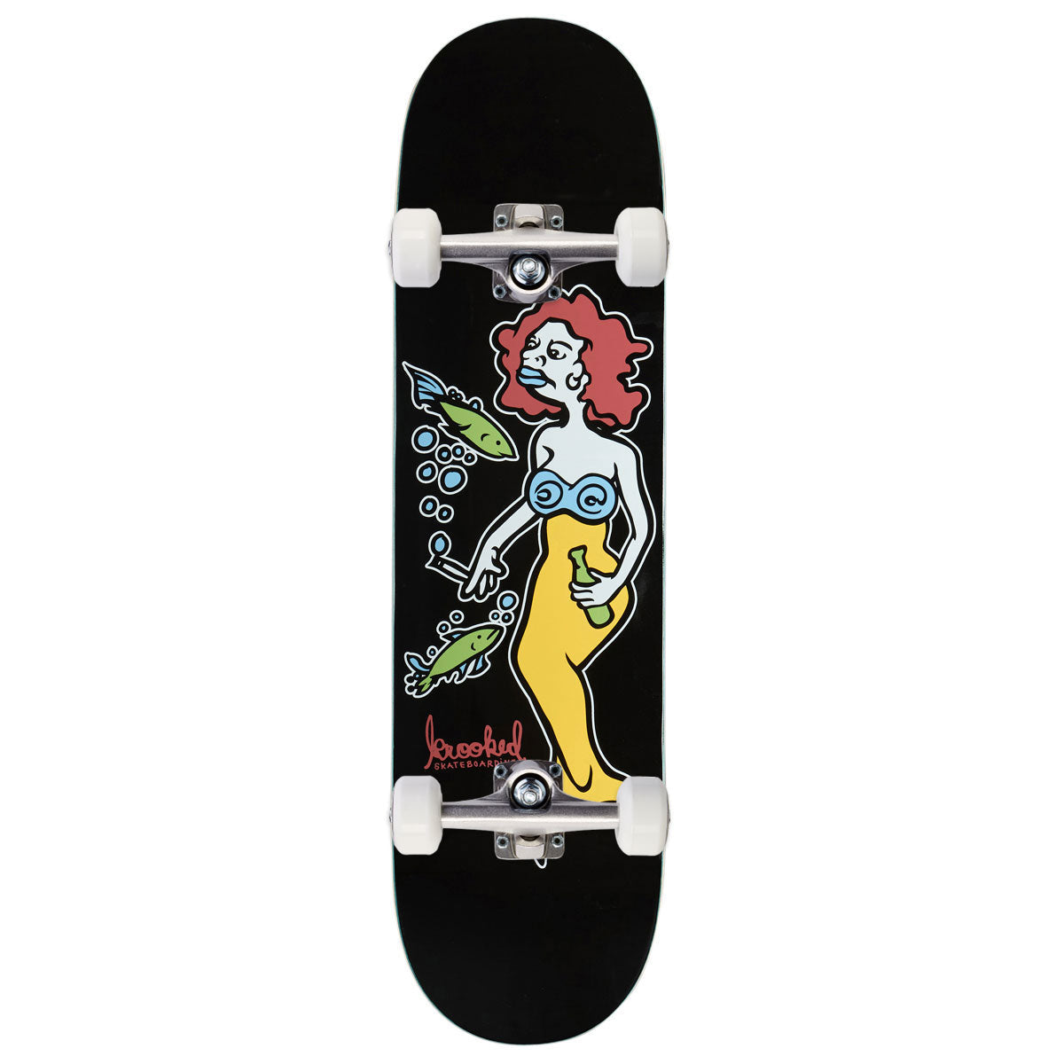 Krooked DBX Team Mermaid Skateboard Complete - Black - 8.25