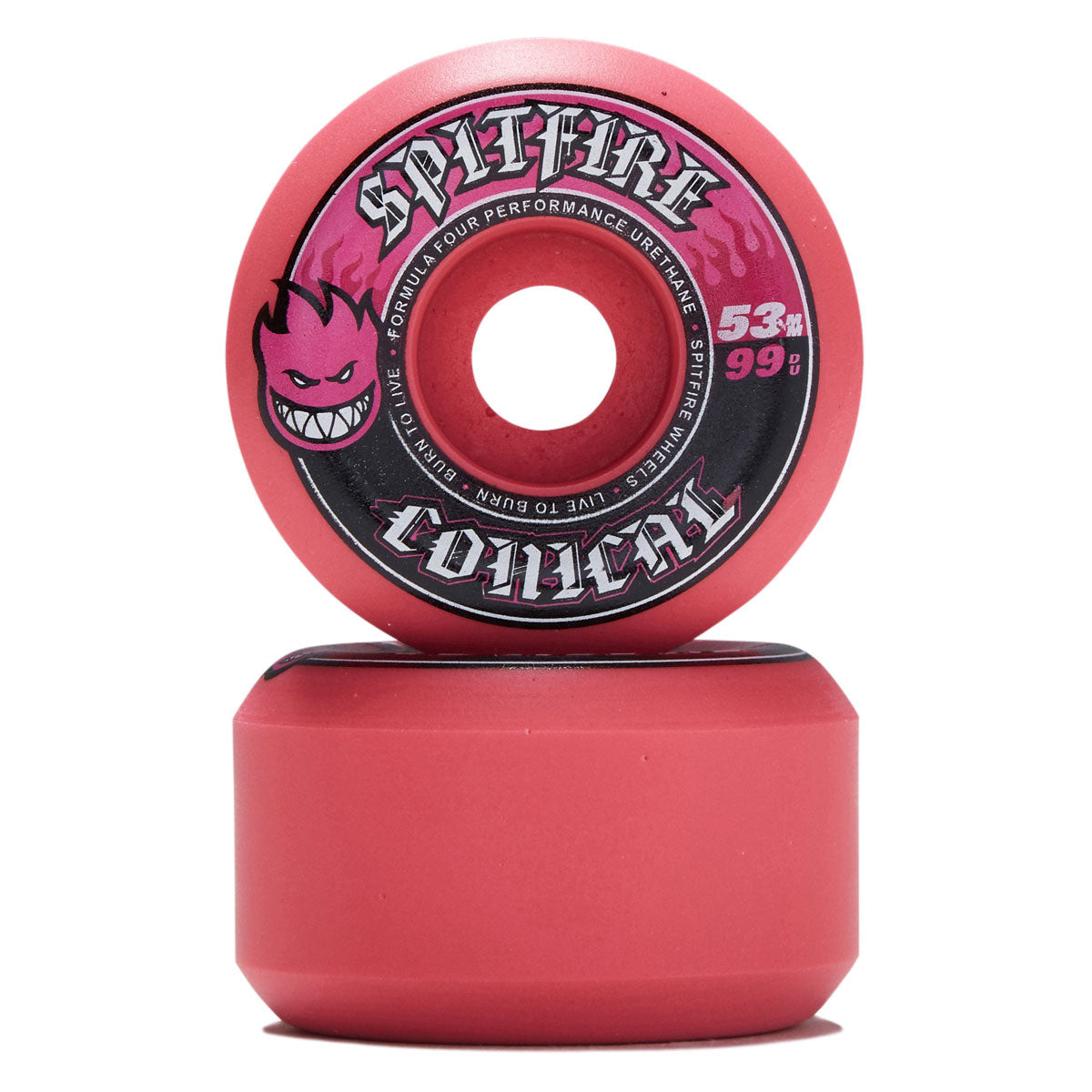Spitfire F4 99d Team Conical Colors Skateboard Wheels - Pink - 53mm image 2