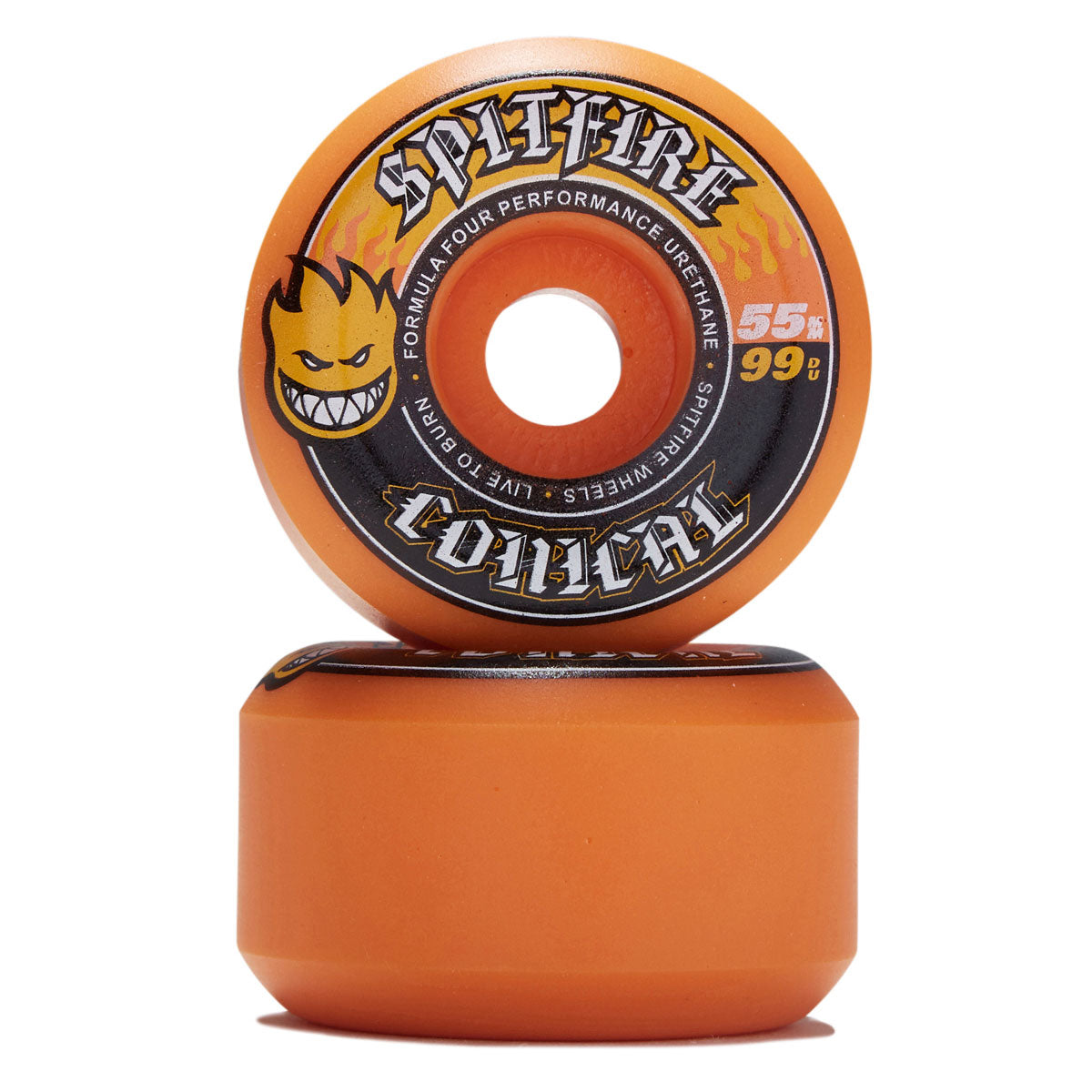 Spitfire F4 99d Team Conical Colors Skateboard Wheels - Orange - 55mm image 2
