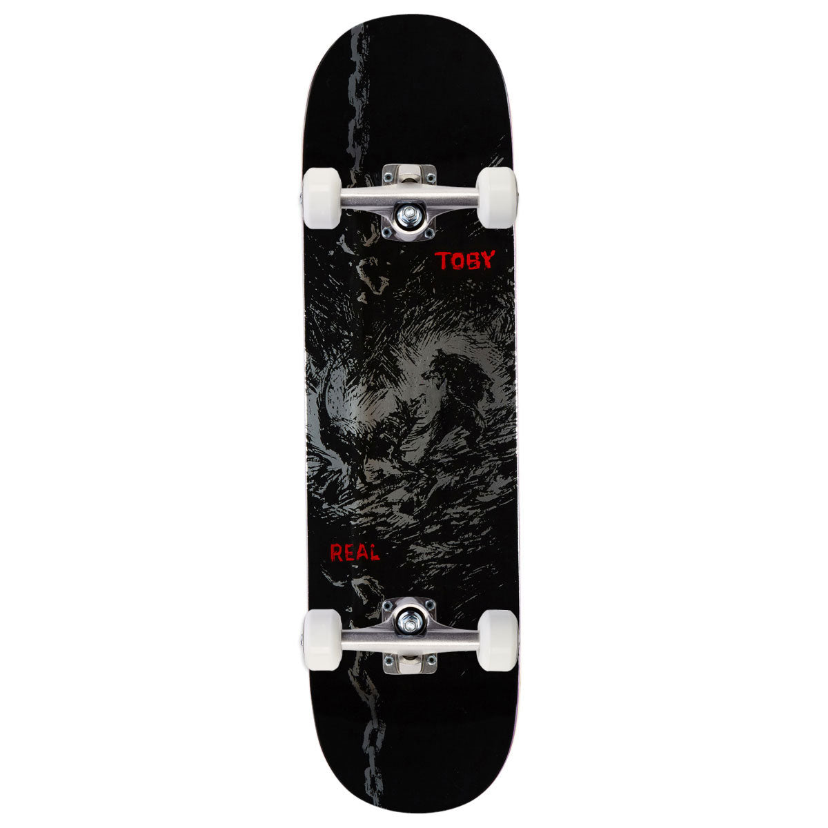 Real Toby Ryan Dog Bite Skateboard Complete - Black - 8.25