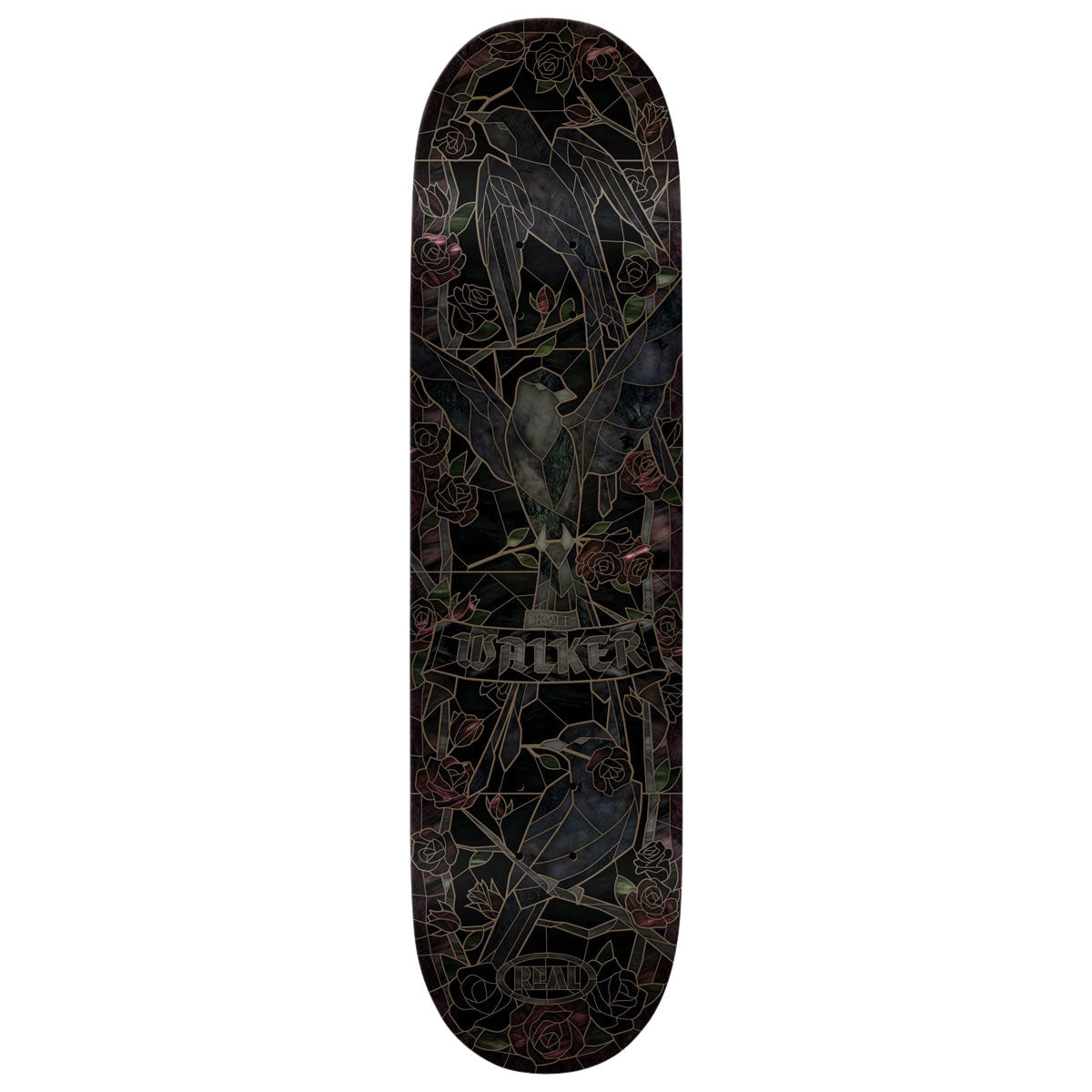 Real Kyle Black Sunday Cathedral Skateboard Deck - Black - 8.38