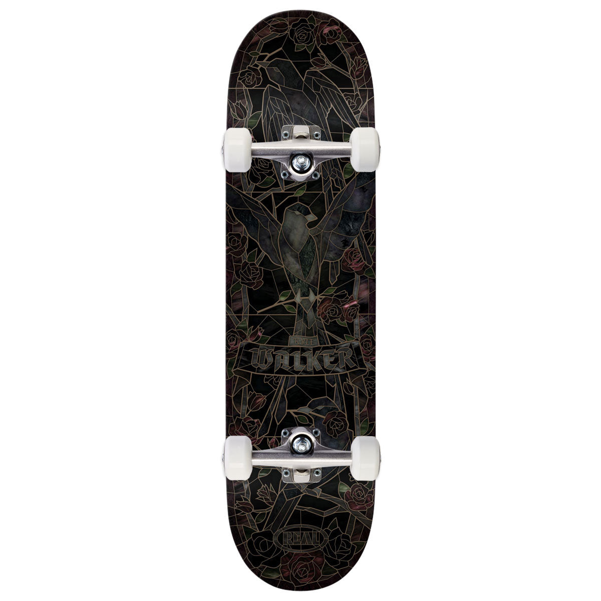 Real Kyle Black Sunday Cathedral Skateboard Complete - Black - 8.38