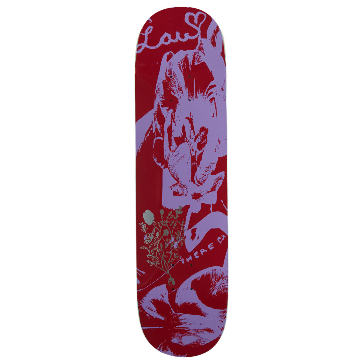There Lau Willems Bloom Full Skateboard Deck - Maroon/Lavender - 8.25
