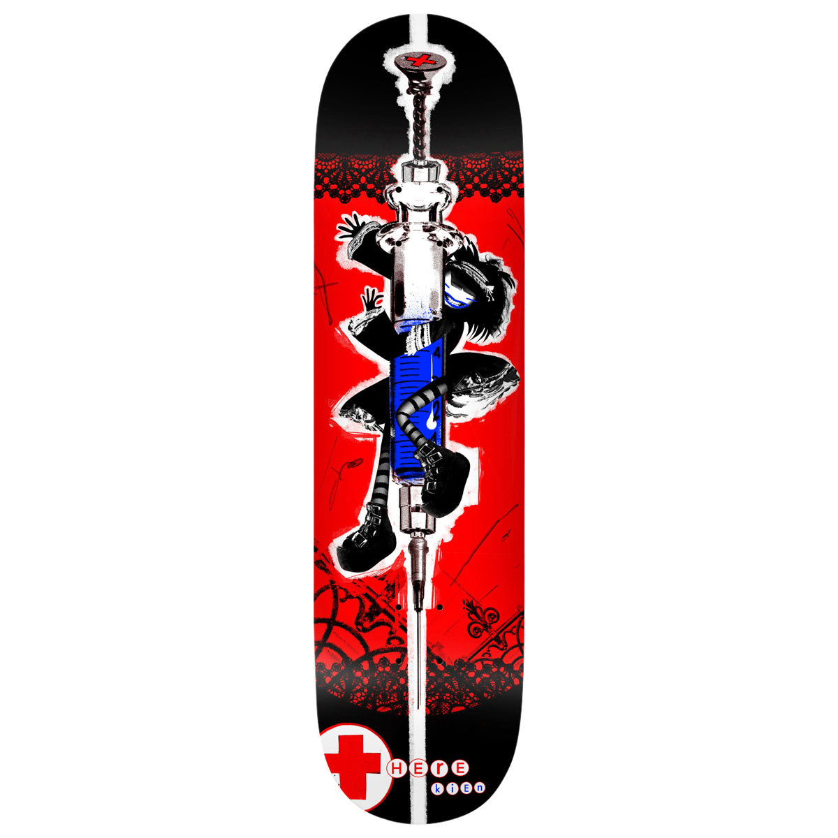 There Kien Filthy Guts Skateboard Deck - Red - 8.38