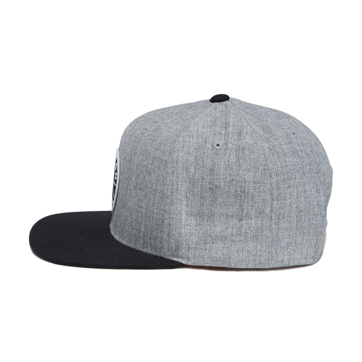 Brixton Oath III Snapback Hat - Heather Grey/Black II image 3