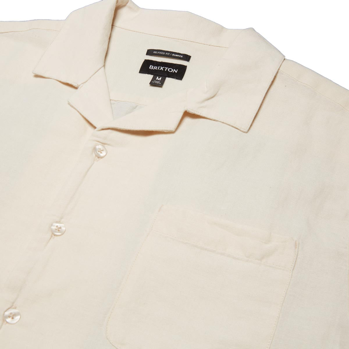 Brixton Bunker Linen Blend Shirt - Whitecap image 3