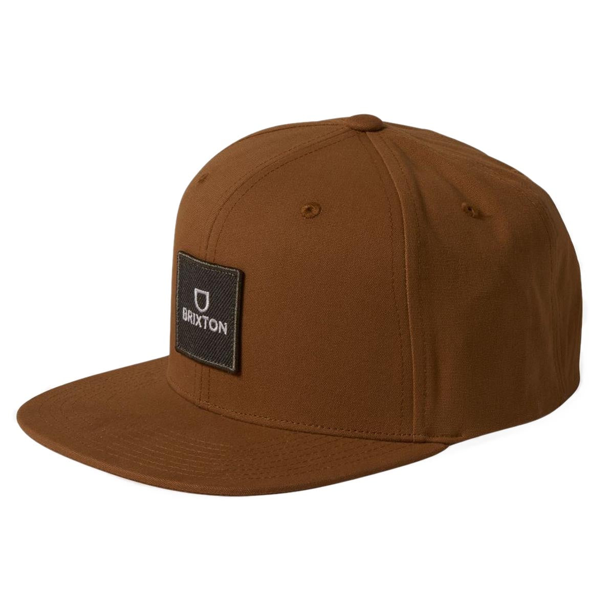 Brixton Alpha Square Mp Snapback Hat - Copper/Charcoal image 1