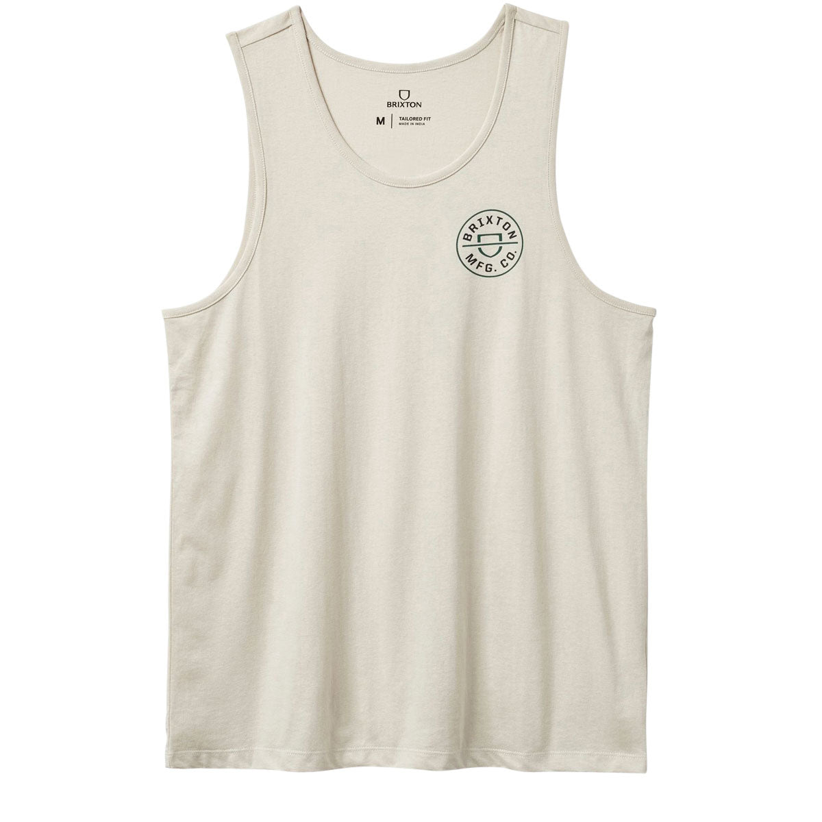 Brixton Crest Tank Top - Beige/Trekking Green/Black image 1