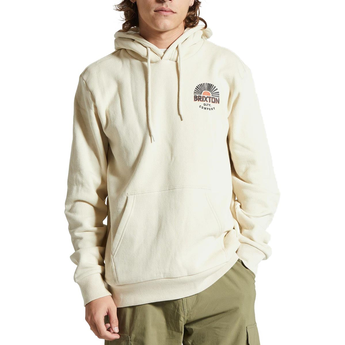 Brixton Rising Sun Hoodie - Whitecap image 1