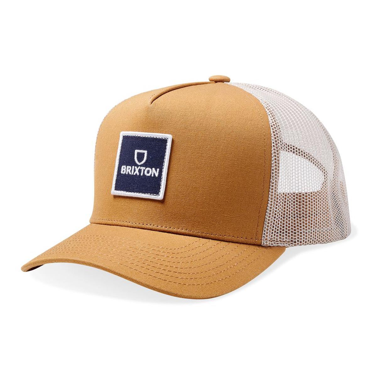 Brixton Alpha Block X C Mp Mesh Hat - Copper/Off White image 1