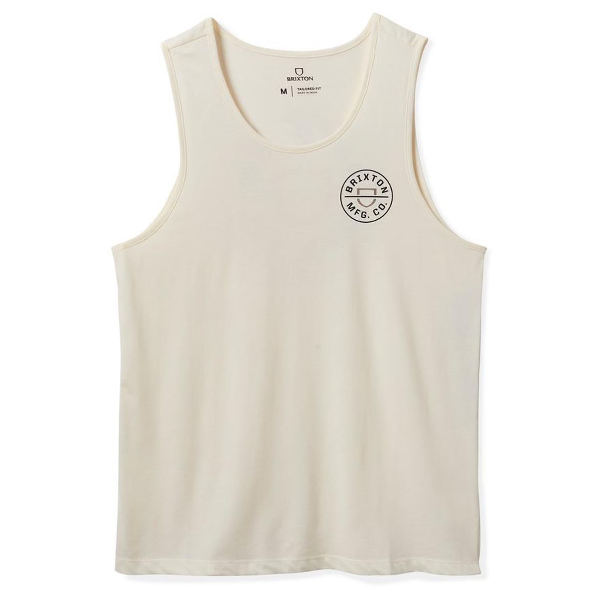 Brixton Crest Tank Top - Off White/Black image 1