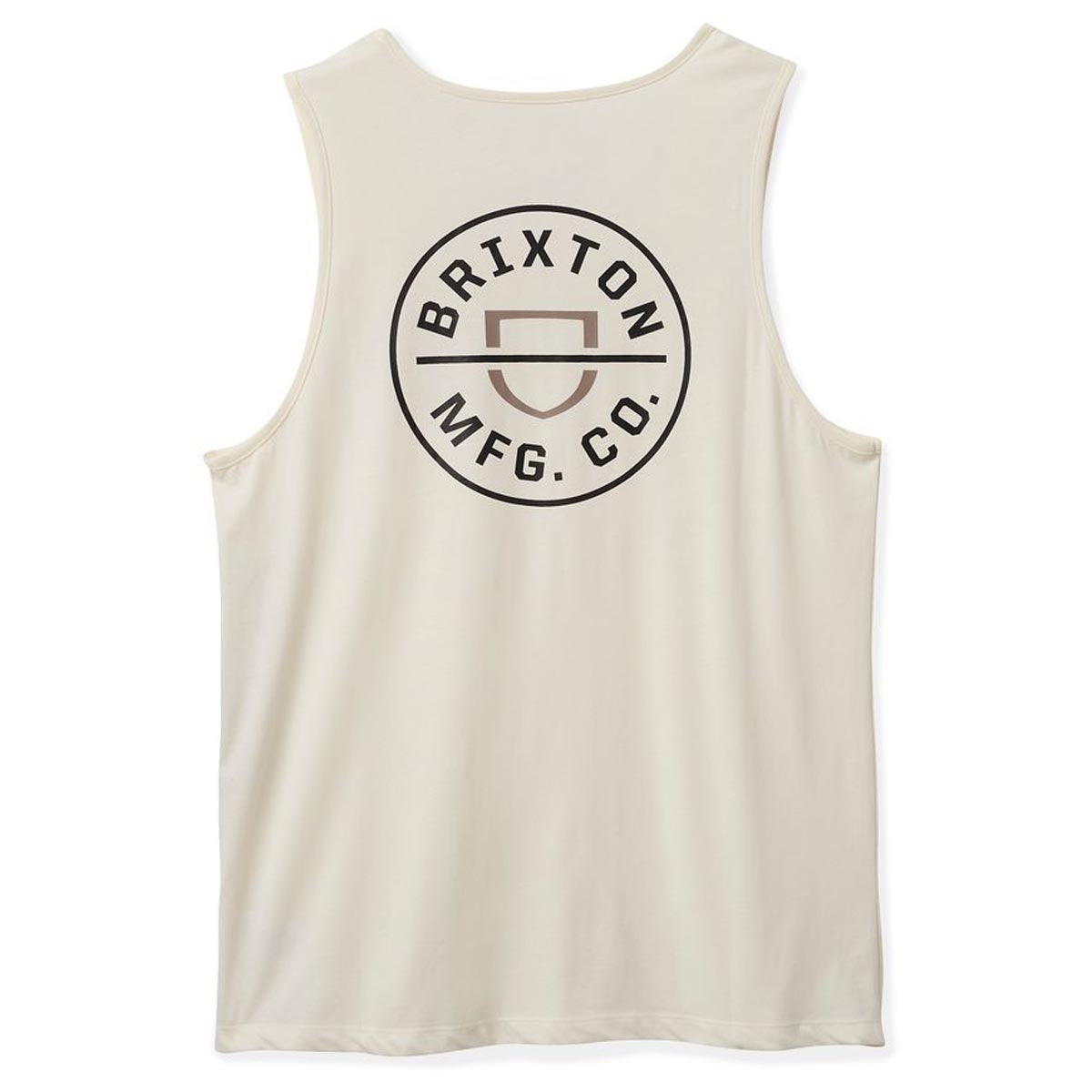 Brixton Crest Tank Top - Off White/Black image 2