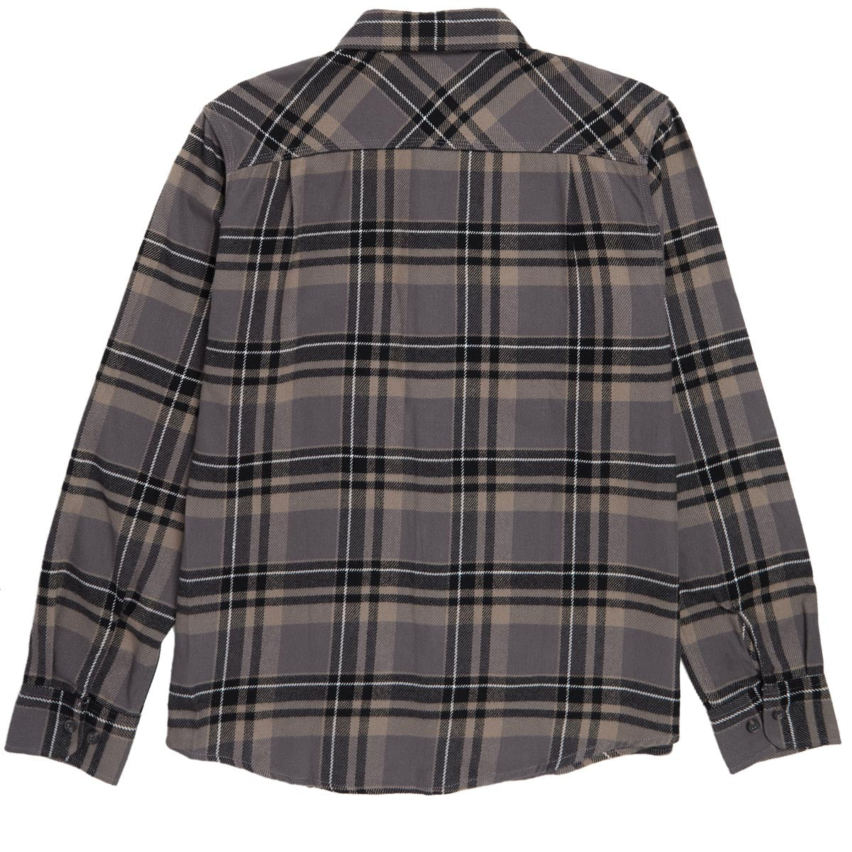 Brixton Bowery Long Sleeve Flannel Shirt - Charcoal/Black/Cinder Grey image 2