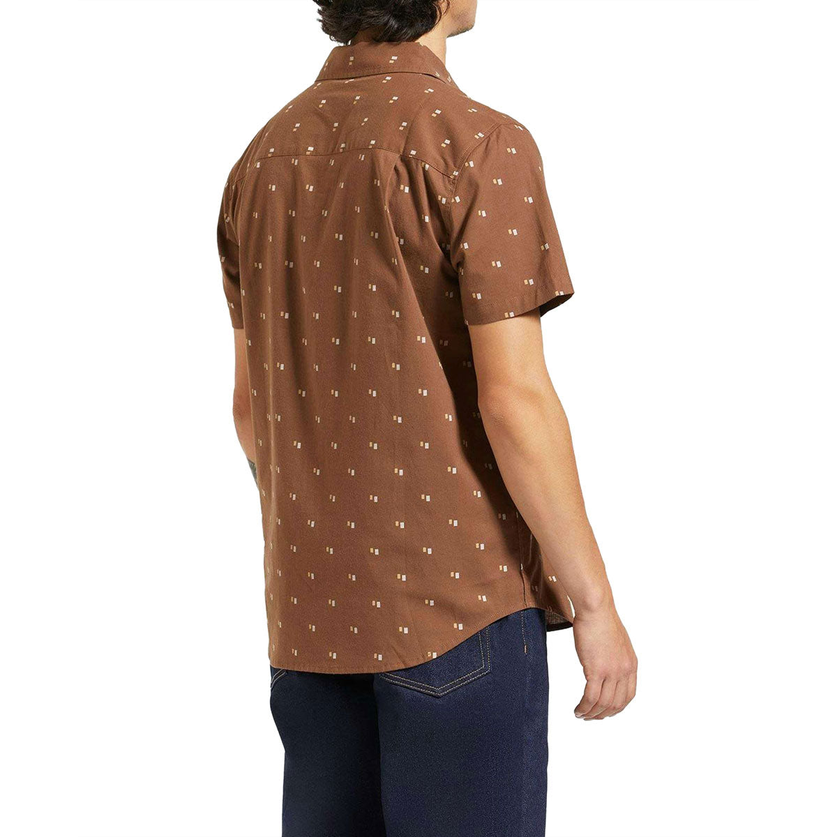 Brixton Charter Print Woven Shirt - Pinecone Brown/Tipping Square image 2