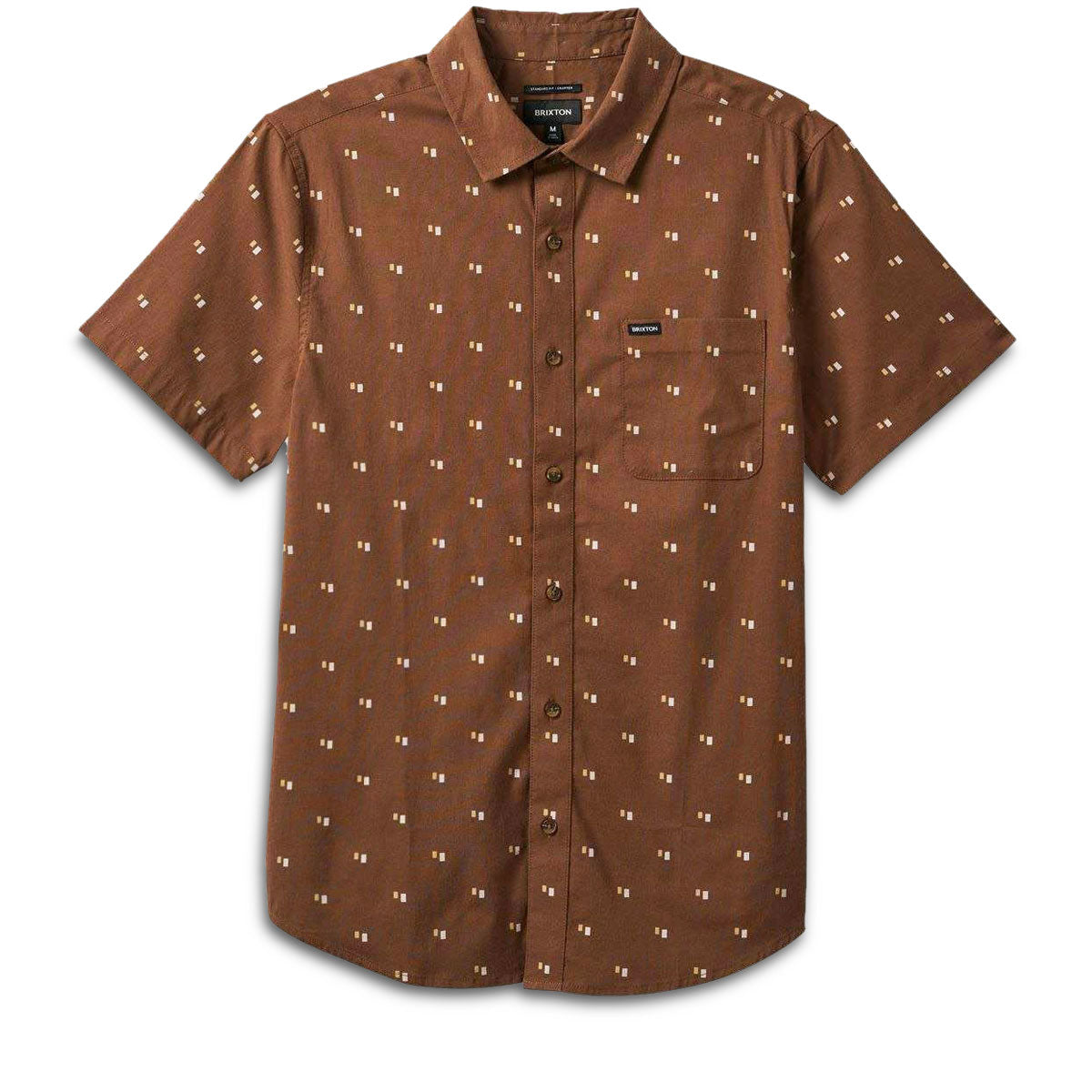 Brixton Charter Print Woven Shirt - Pinecone Brown/Tipping Square image 3