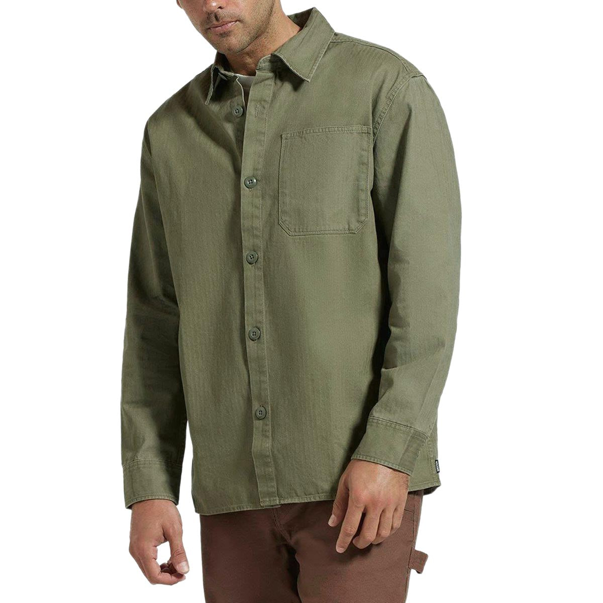 Brixton Selden Over Shirt - Olive Surplus Worn Wash image 1