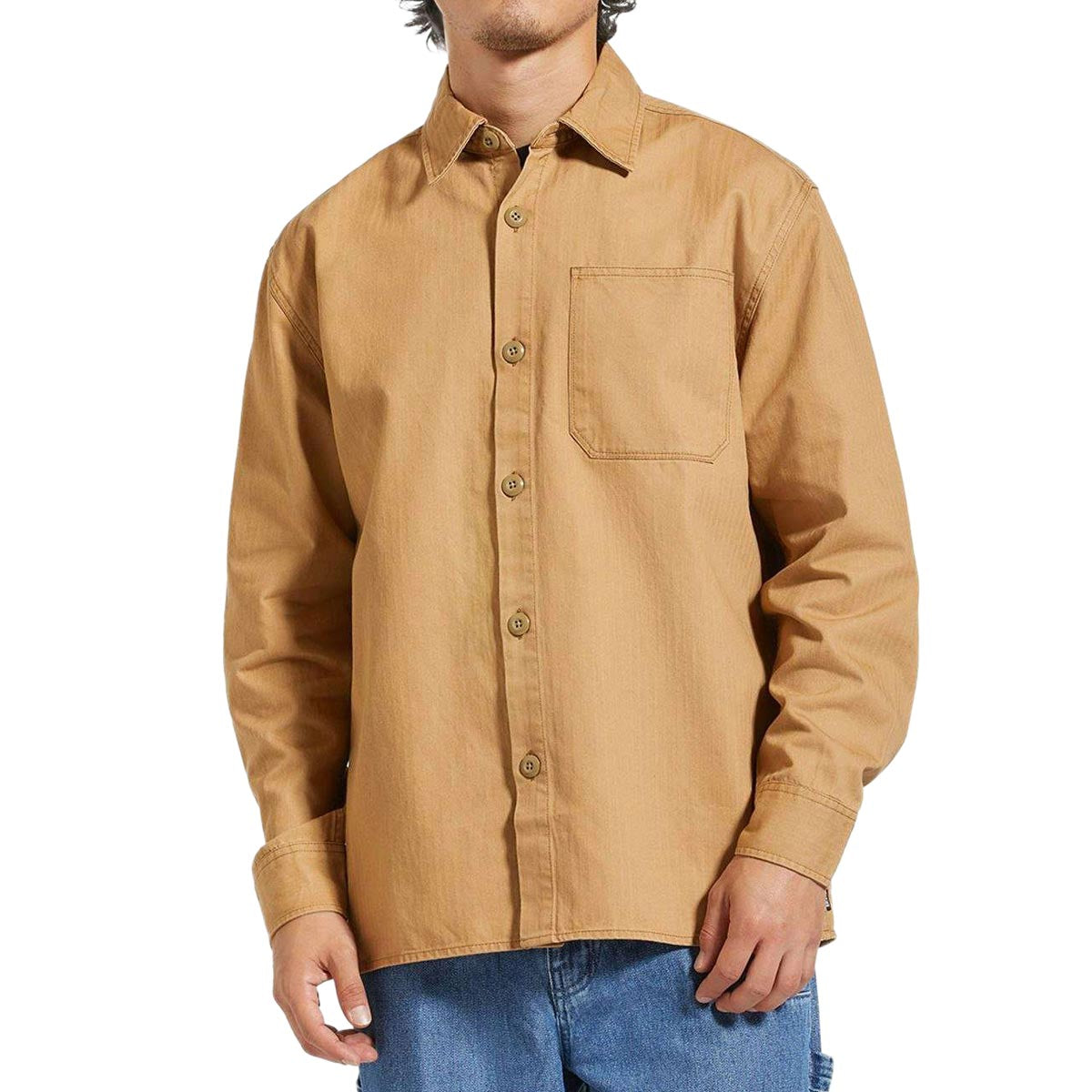 Brixton Selden Over Shirt - Tobacco Brown Worn Wash image 1