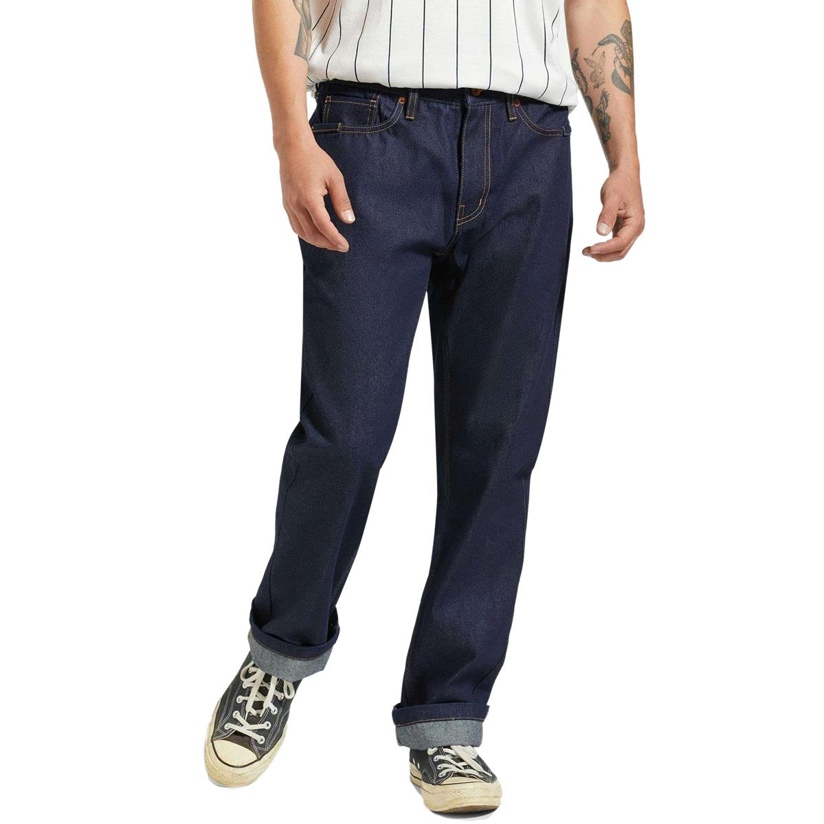 Brixton Builders 5 Pocket Pants - Rinse Denim image 1