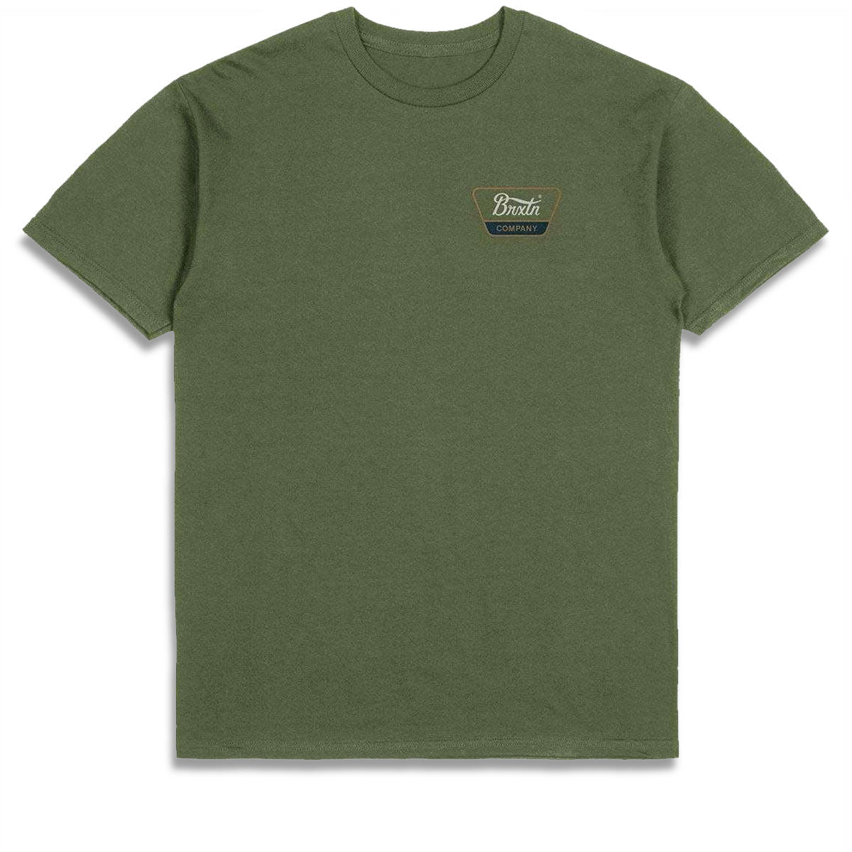 Brixton Linwood T-Shirt - Ivy Green/Tobacco Brown/Ivory image 2