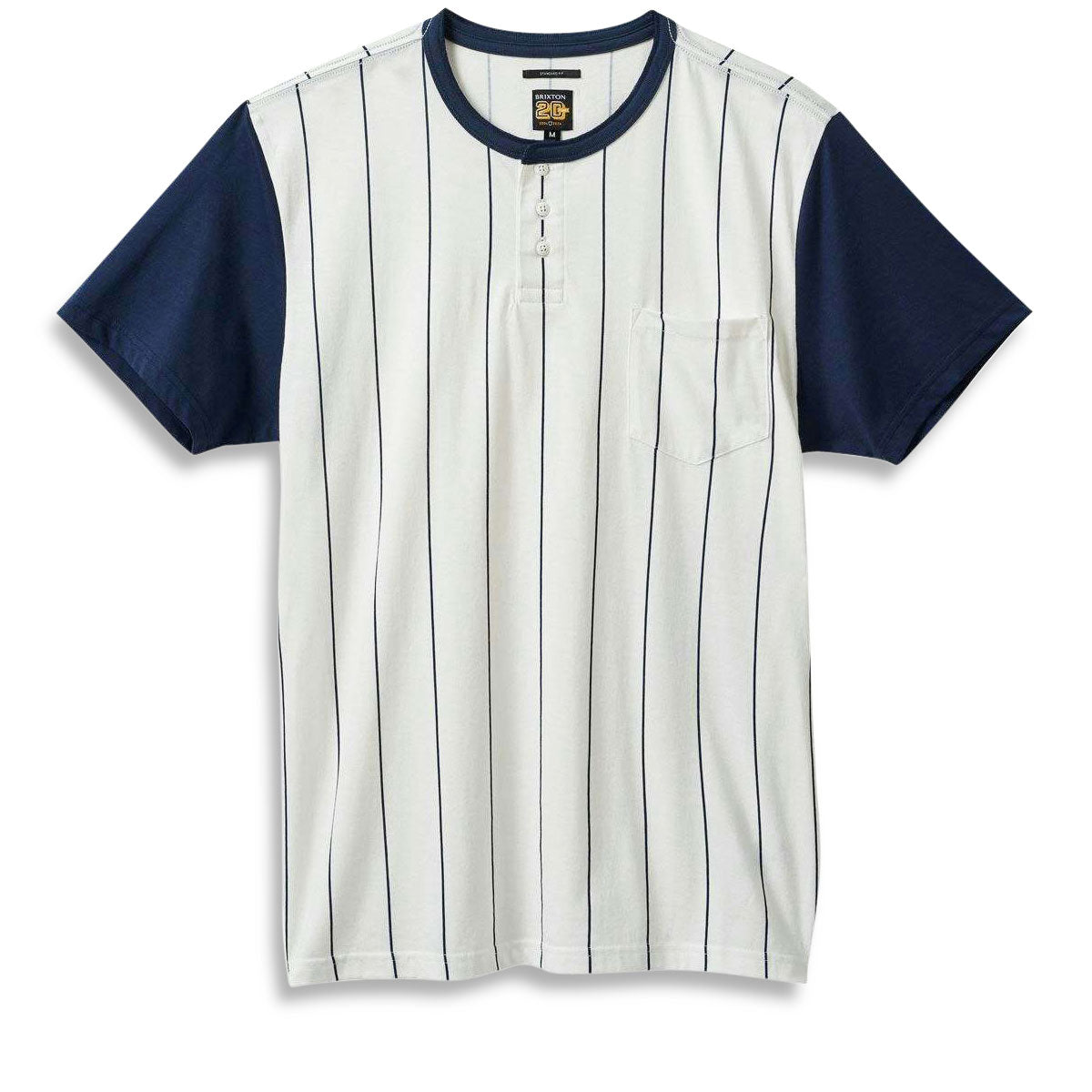 Brixton 20th Anniversary Detroit Pocket Shirt - Off White/Washed Navy image 3