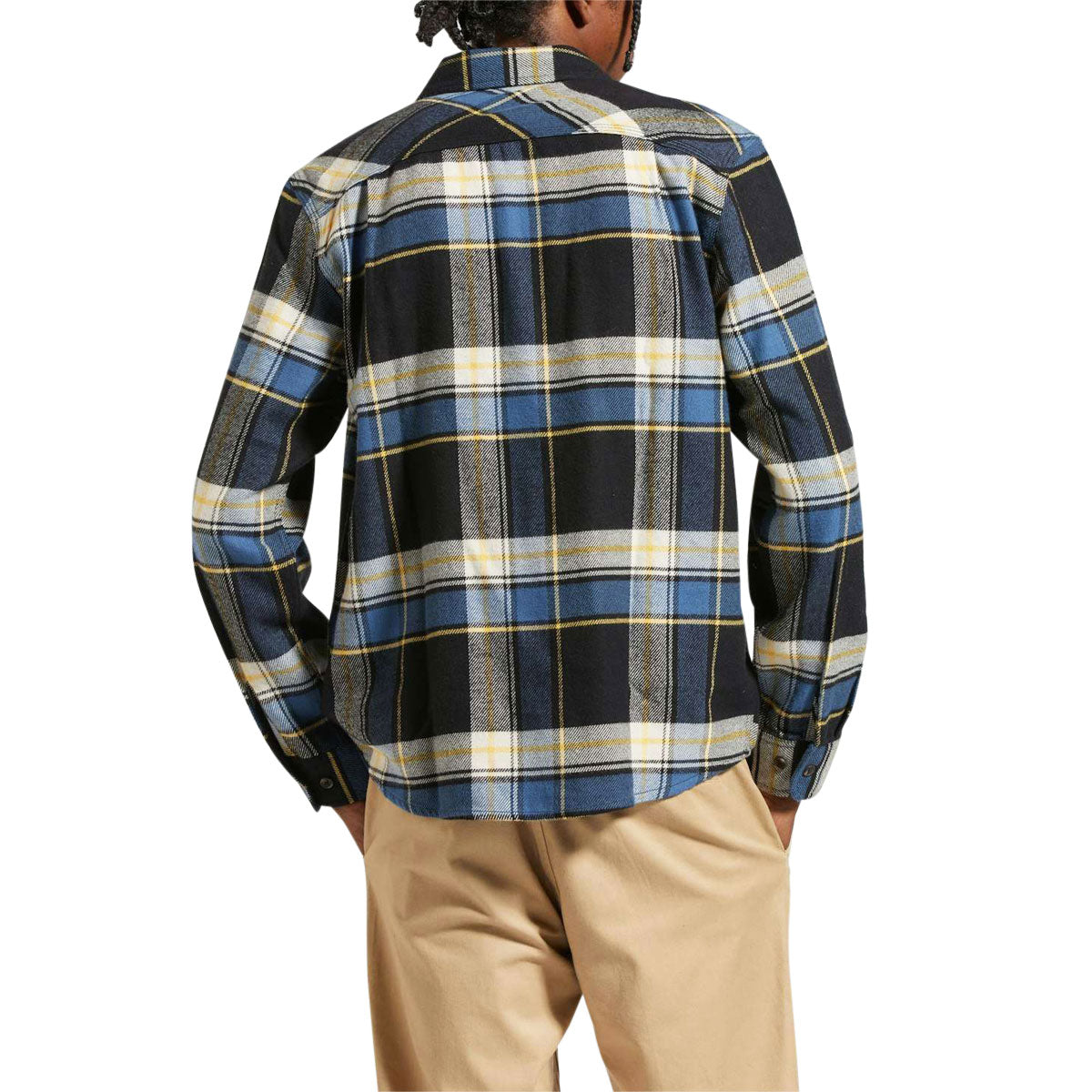 Brixton Bowery Flannel Long Sleeve Shirt - Joe Blue Plaid image 2