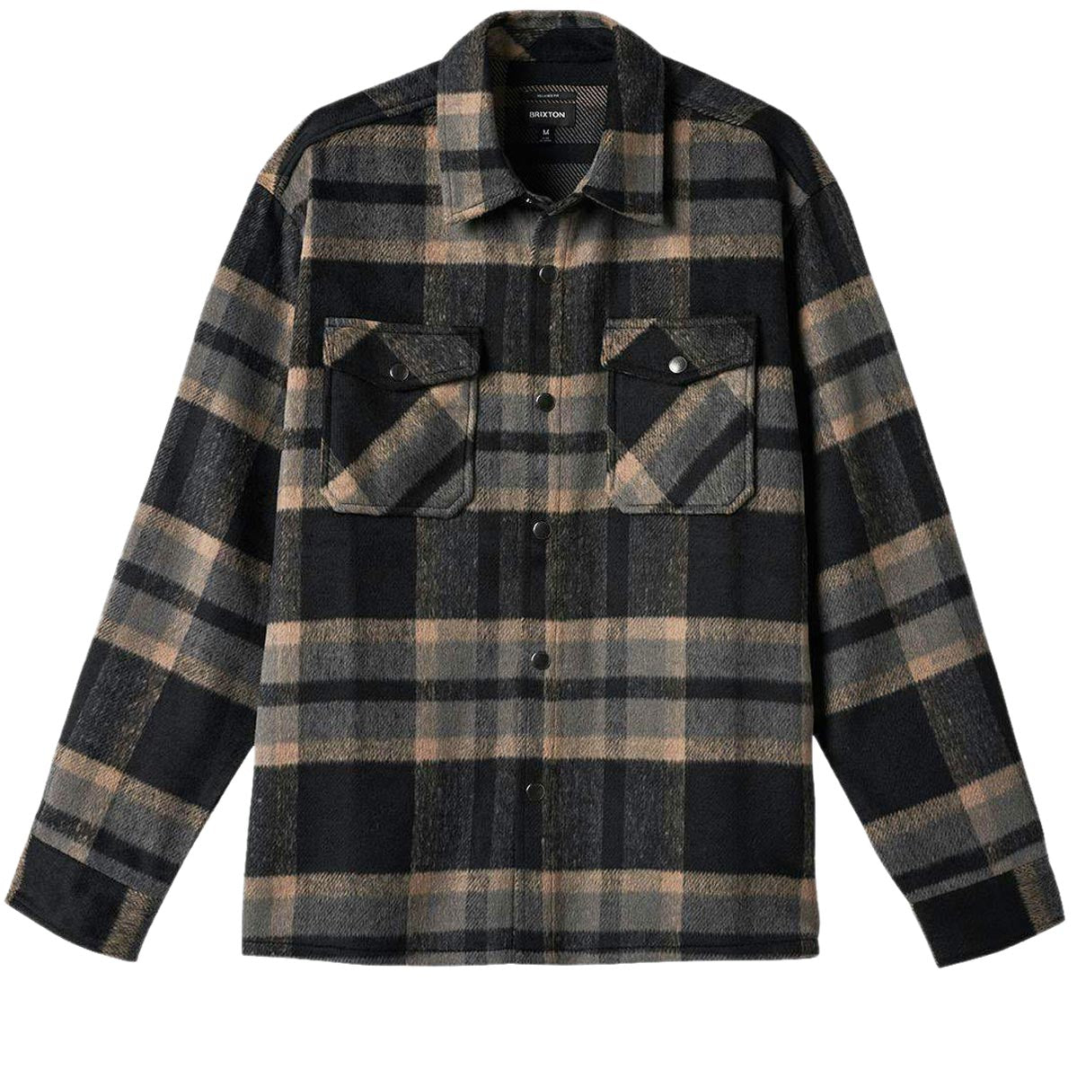 Brixton Selden Soft Brushed Flannel Shirt - Black/Charcoal image 4