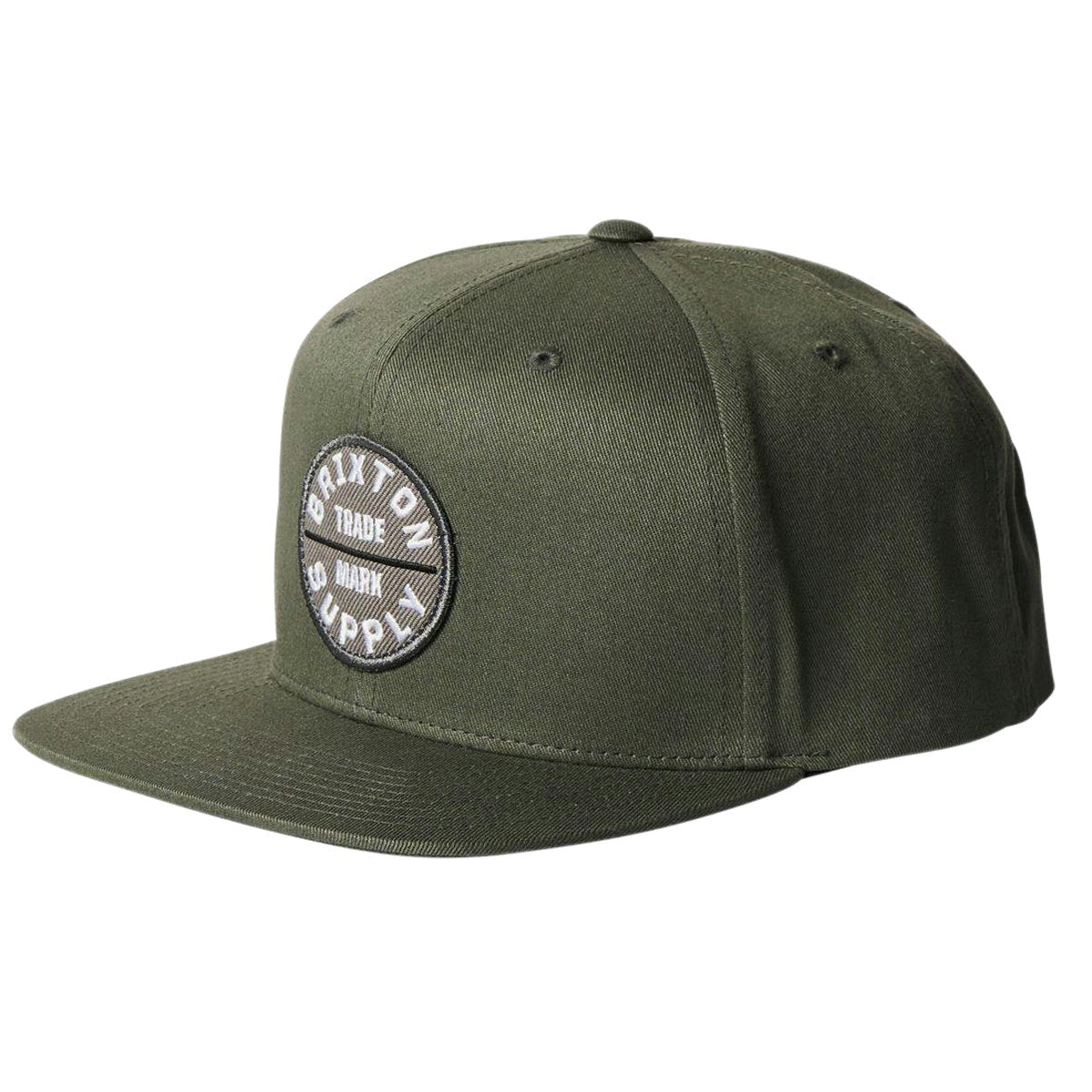 Brixton Oath III Snapback Hat - Dark Vetiver image 1