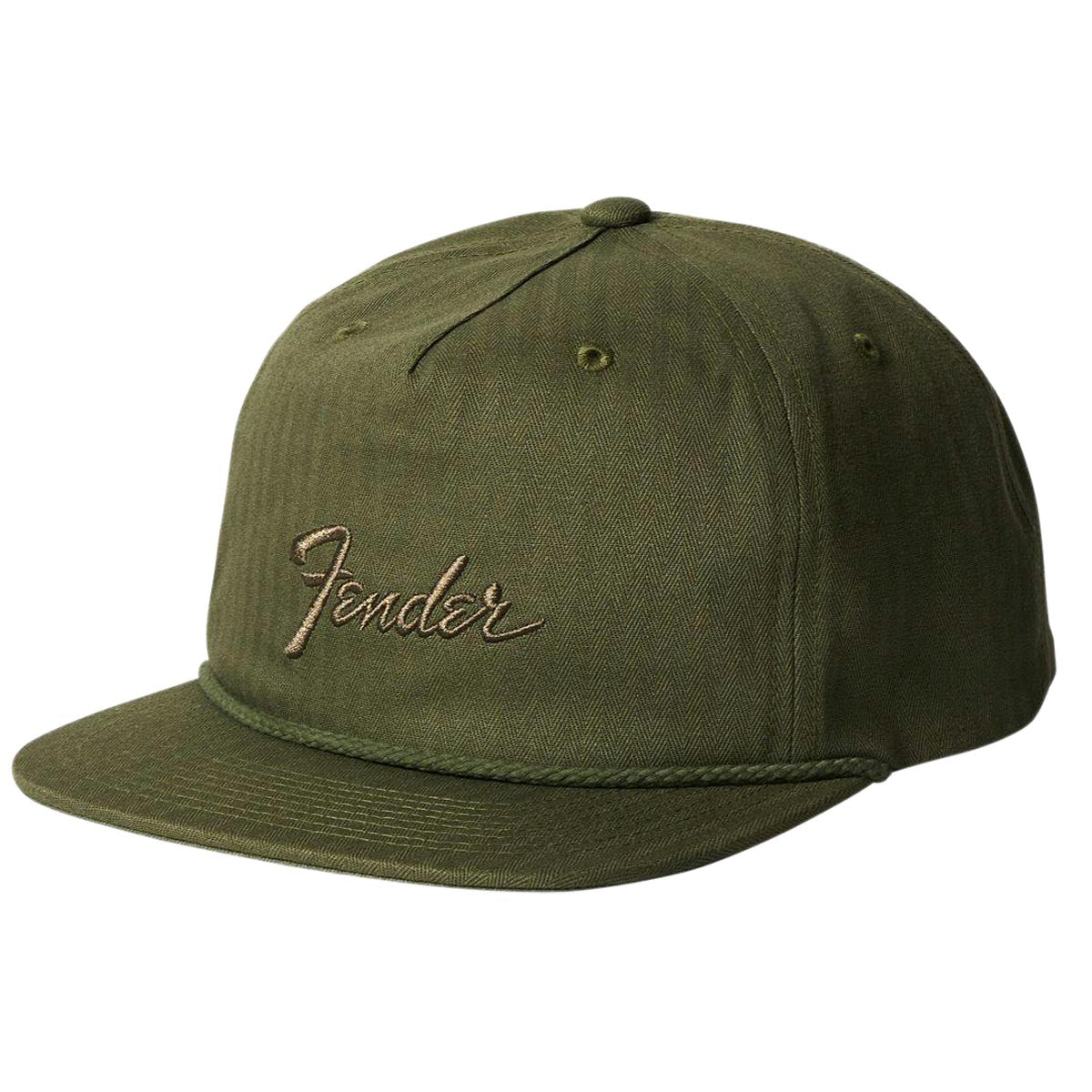 Brixton x Fender Factory Netplus Mp Snapback Hat - Olive Surplus image 1