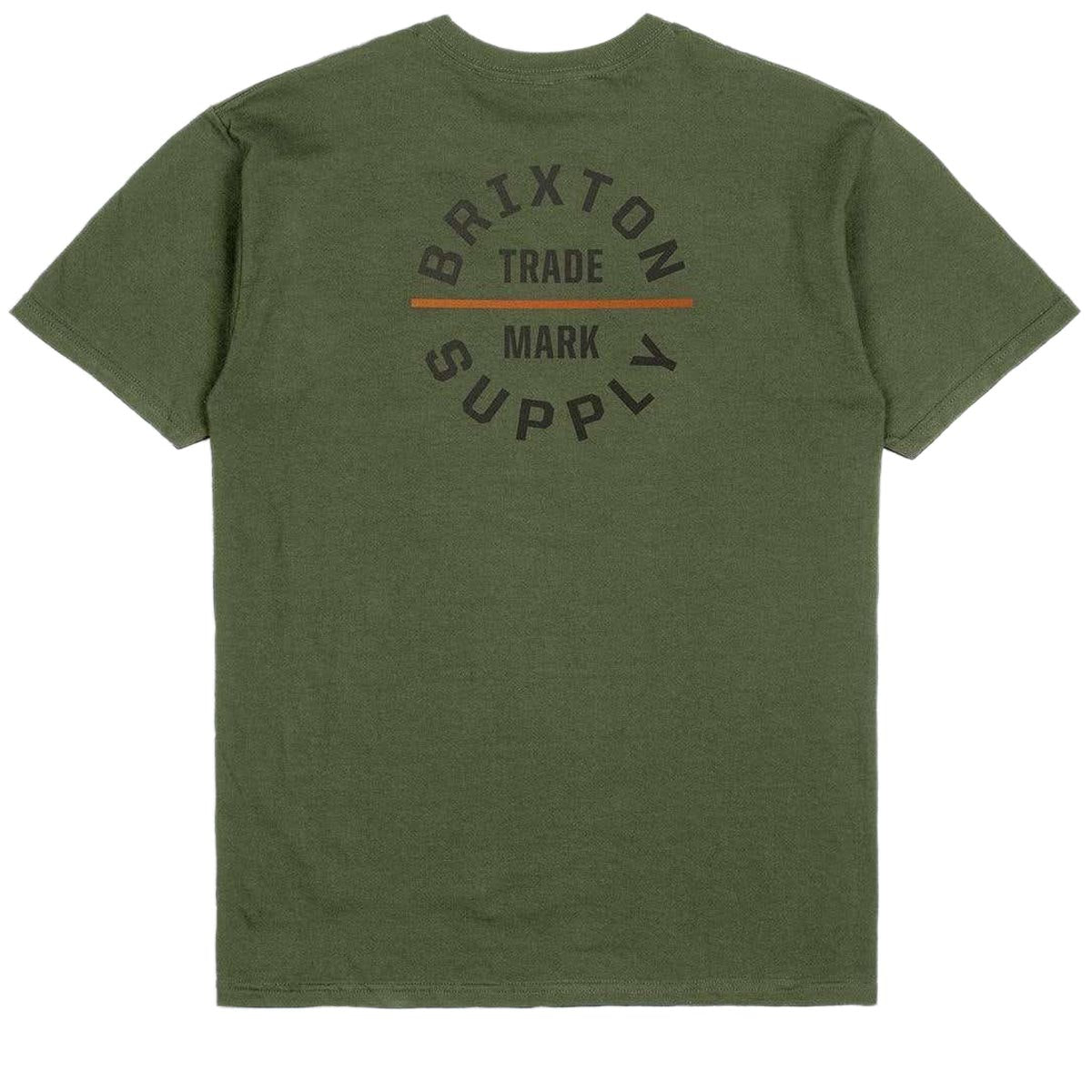 Brixton Oath V T-Shirt - Ivy Green/Washed Black/Rust image 2