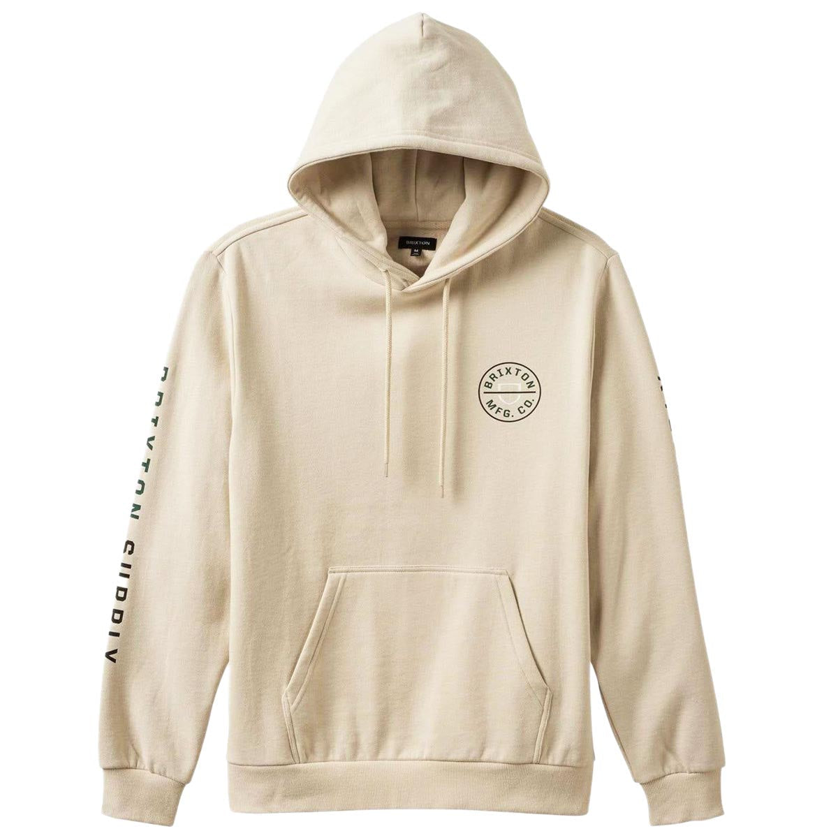 Brixton Crest Hoodie - Beige/Black/Pine Needle image 3