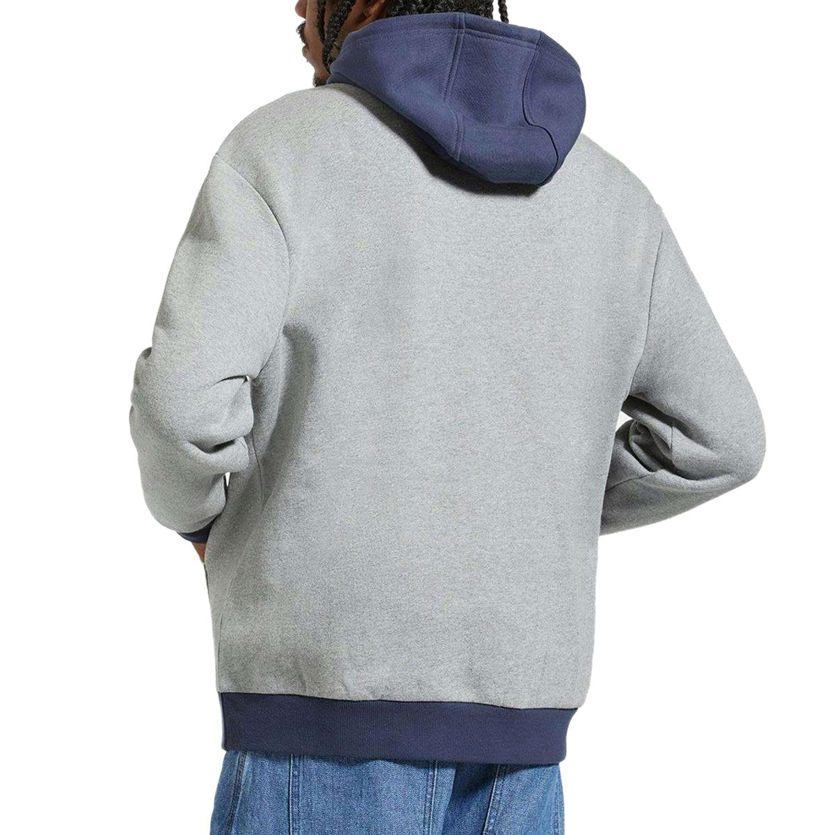 Brixton Retro Heavyweight Hoodie - Heather Grey/Washed Navy image 4