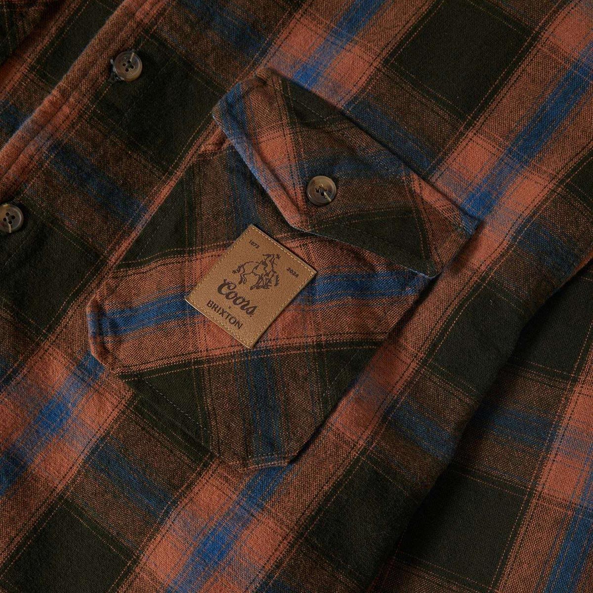 Brixton x Coors Colt Flannel Shirt - Black/Brown image 2