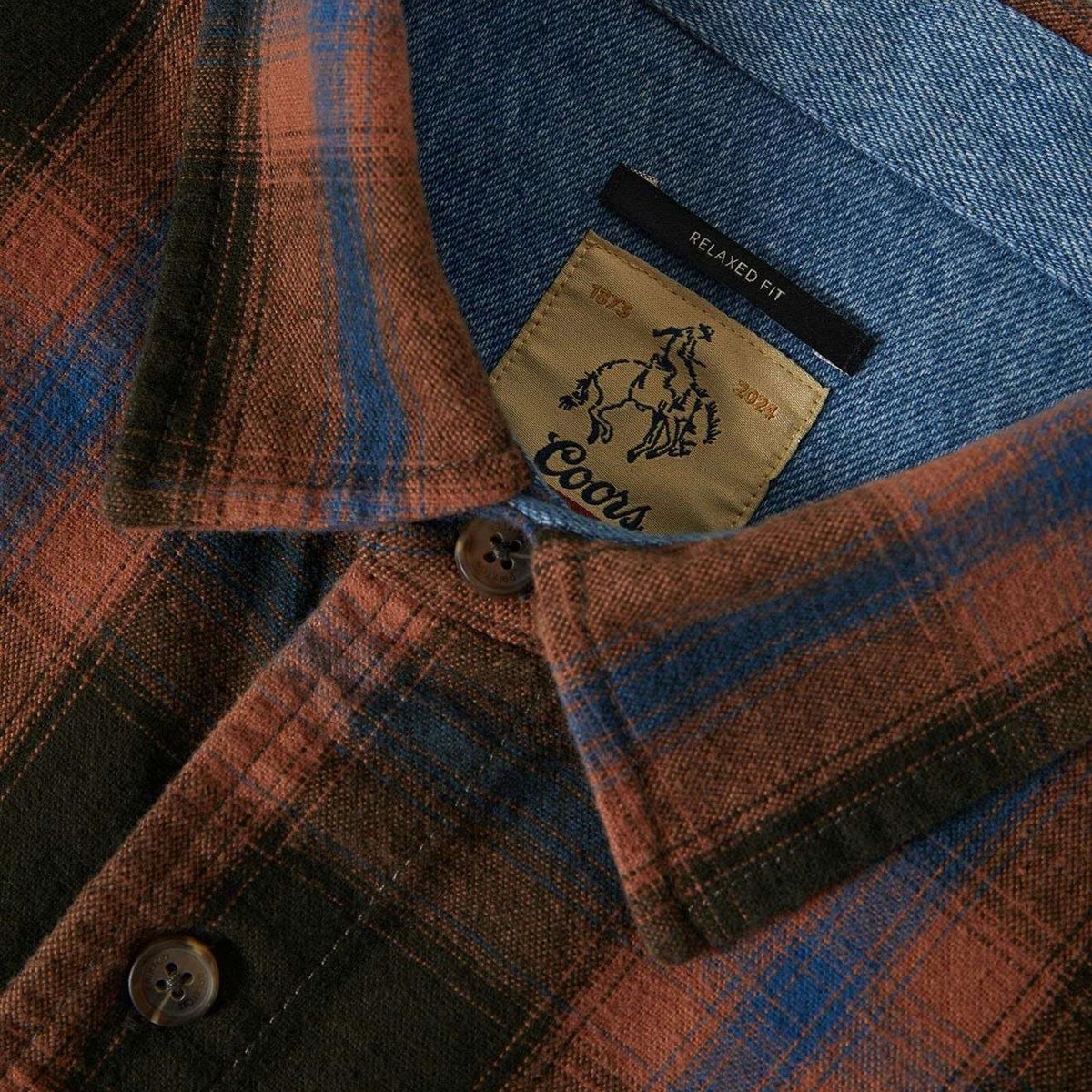 Brixton x Coors Colt Flannel Shirt - Black/Brown image 4