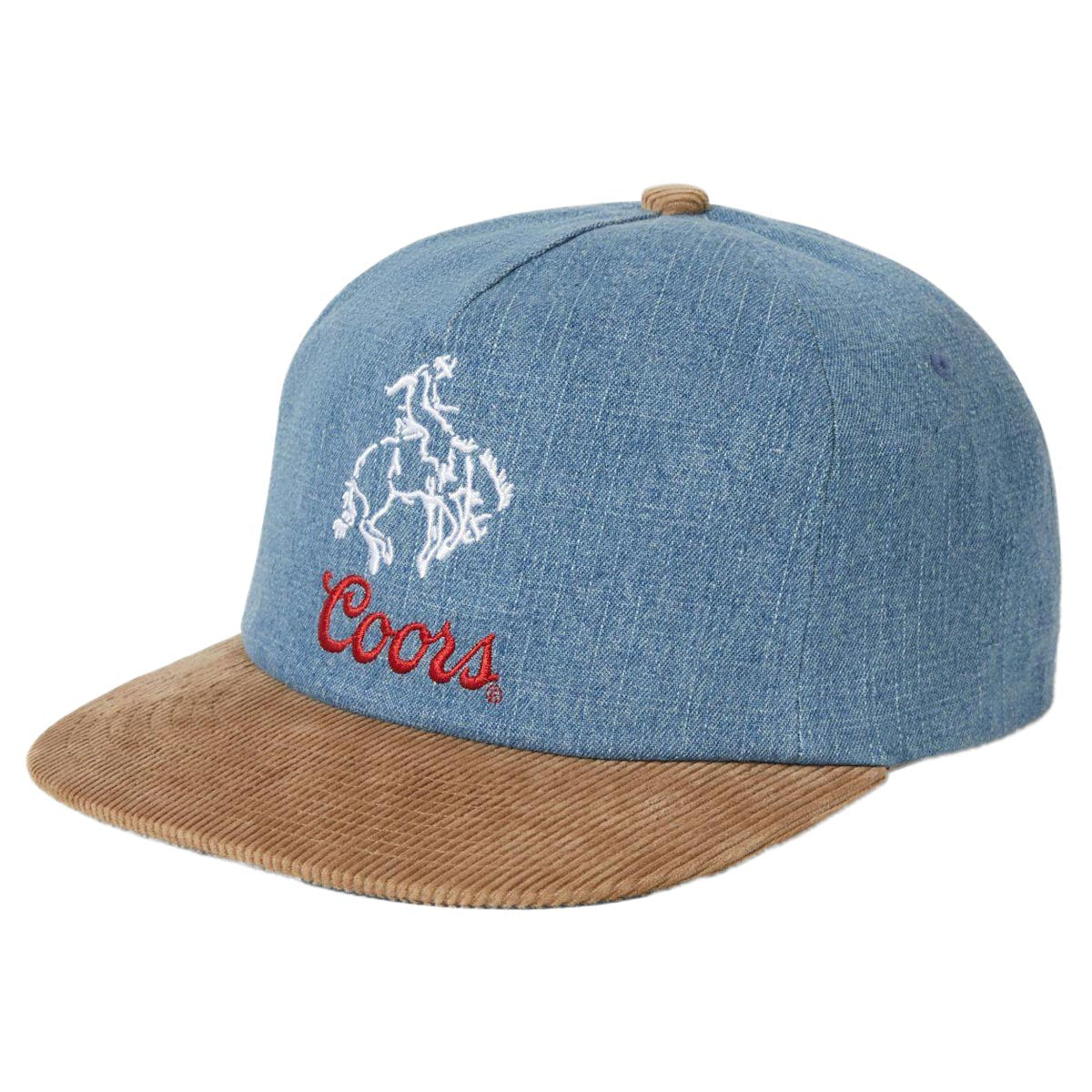 Brixton x Coors Colt Hp Snapback Hat - Washed Denim/Sand image 1