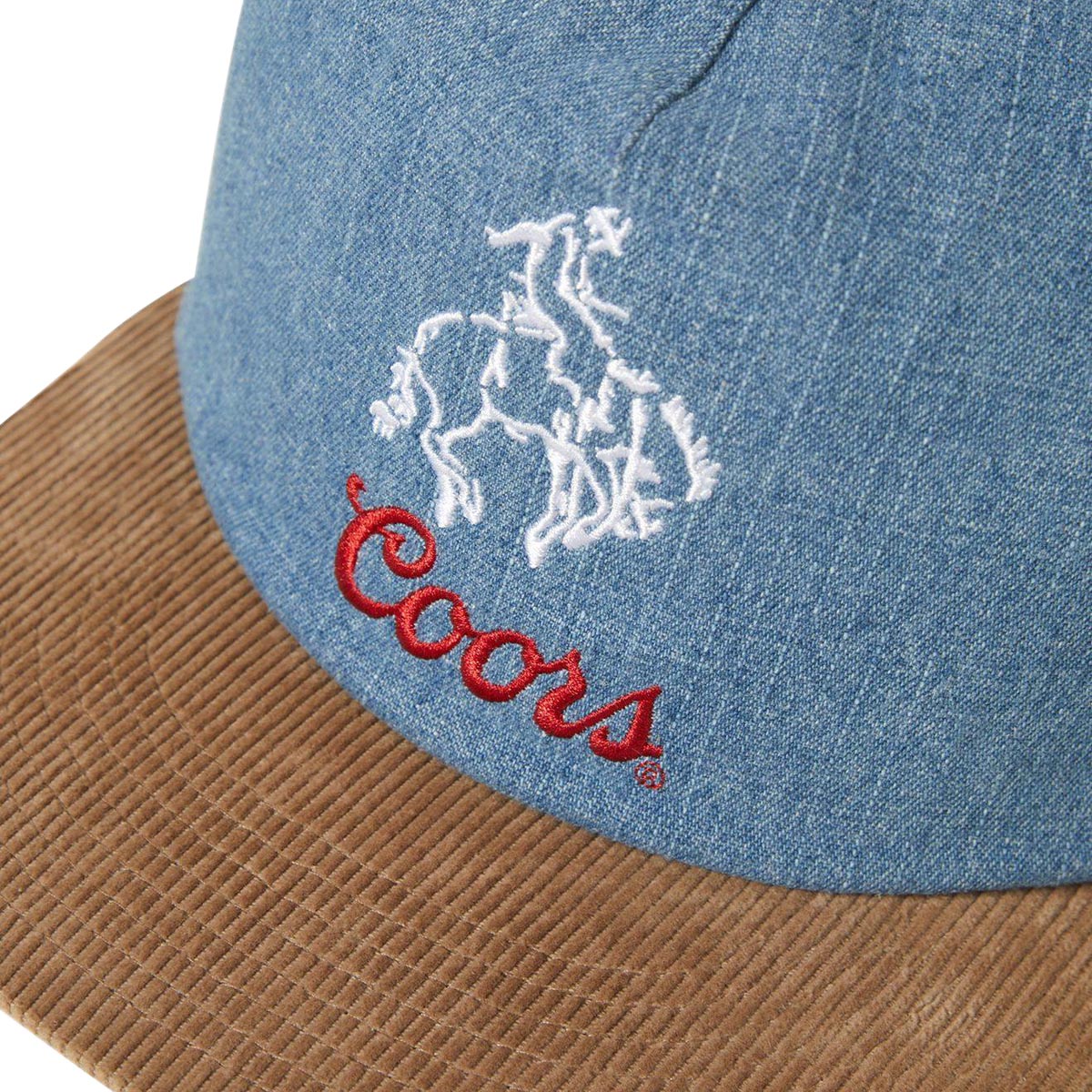 Brixton x Coors Colt Hp Snapback Hat - Washed Denim/Sand image 3