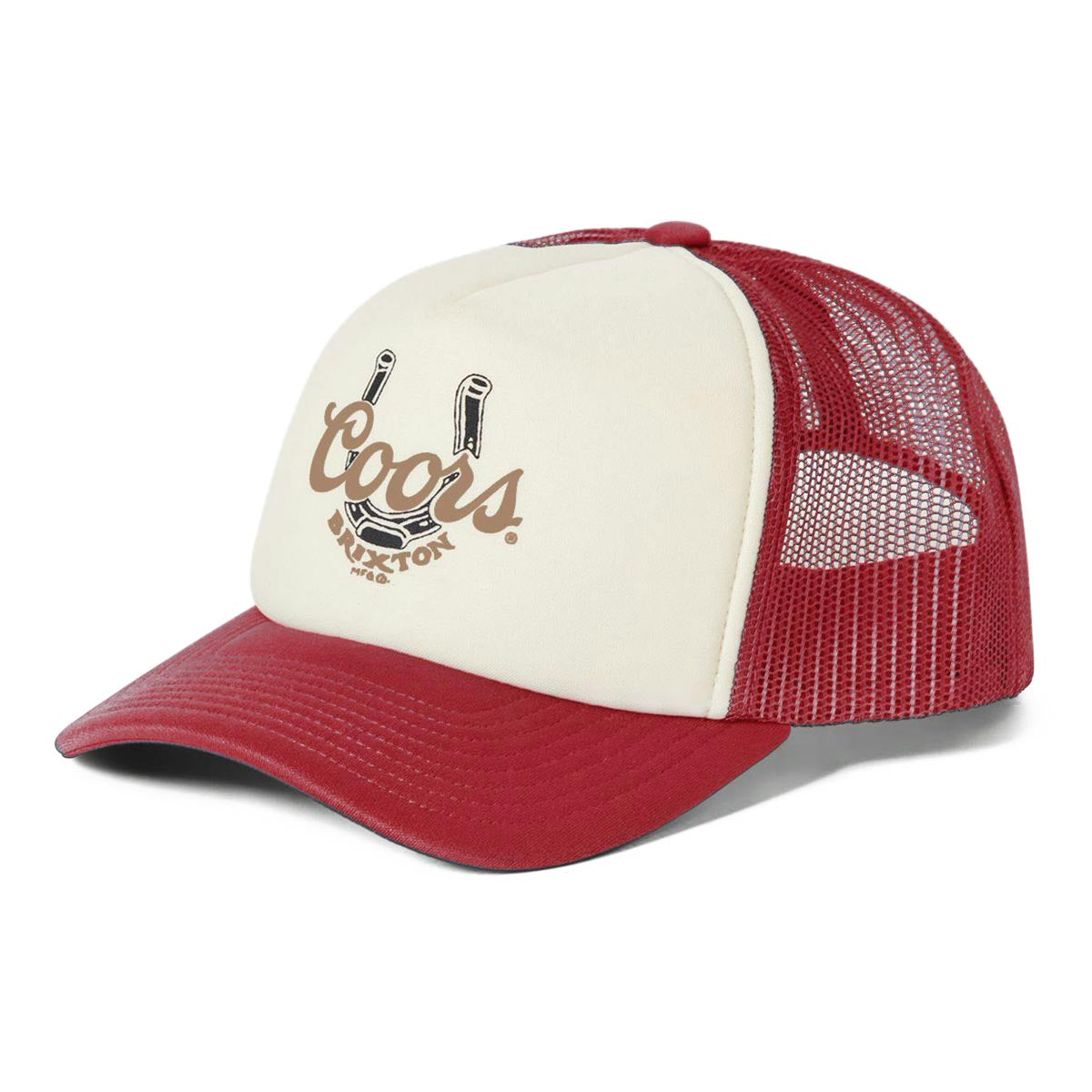 Brixton x Coors Luck Mp Trucker Hat - Red/White/Red image 1