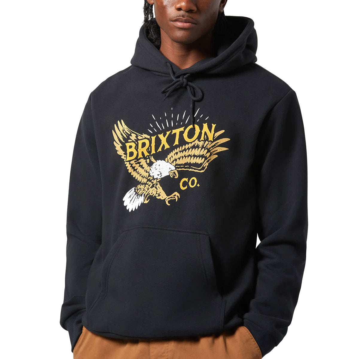 Brixton Keeler Hoodie - Black image 1