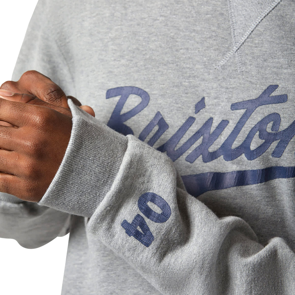 Brixton The League Broken In Sweatshirt - Heather Grey image 2