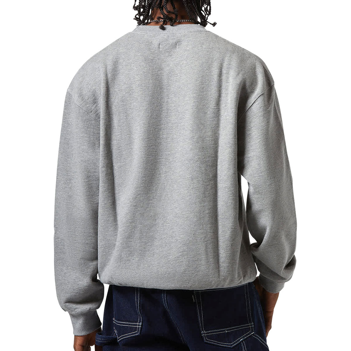 Brixton The League Broken In Sweatshirt - Heather Grey image 3